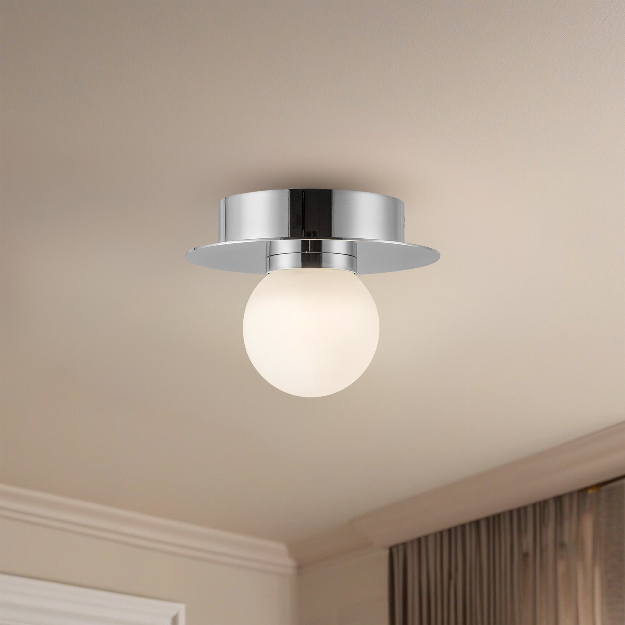 Elixir 6-in Chrome LED Flush Mount