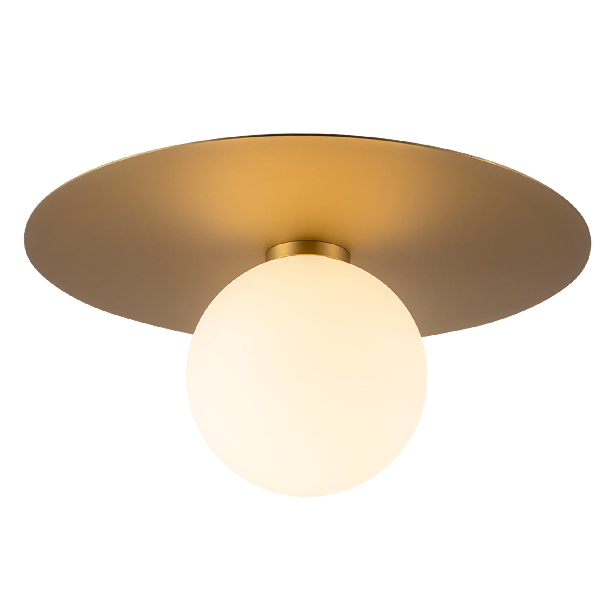 Elixir 14-in Brushed Gold LED Flush Mount