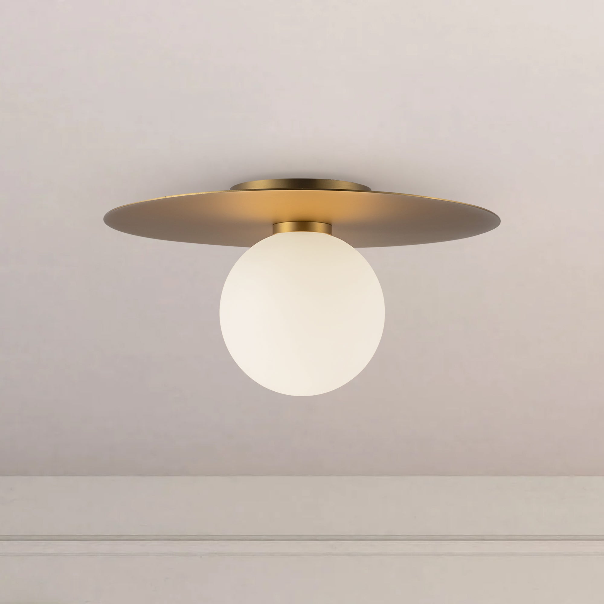 Elixir 14-in Brushed Gold LED Flush Mount