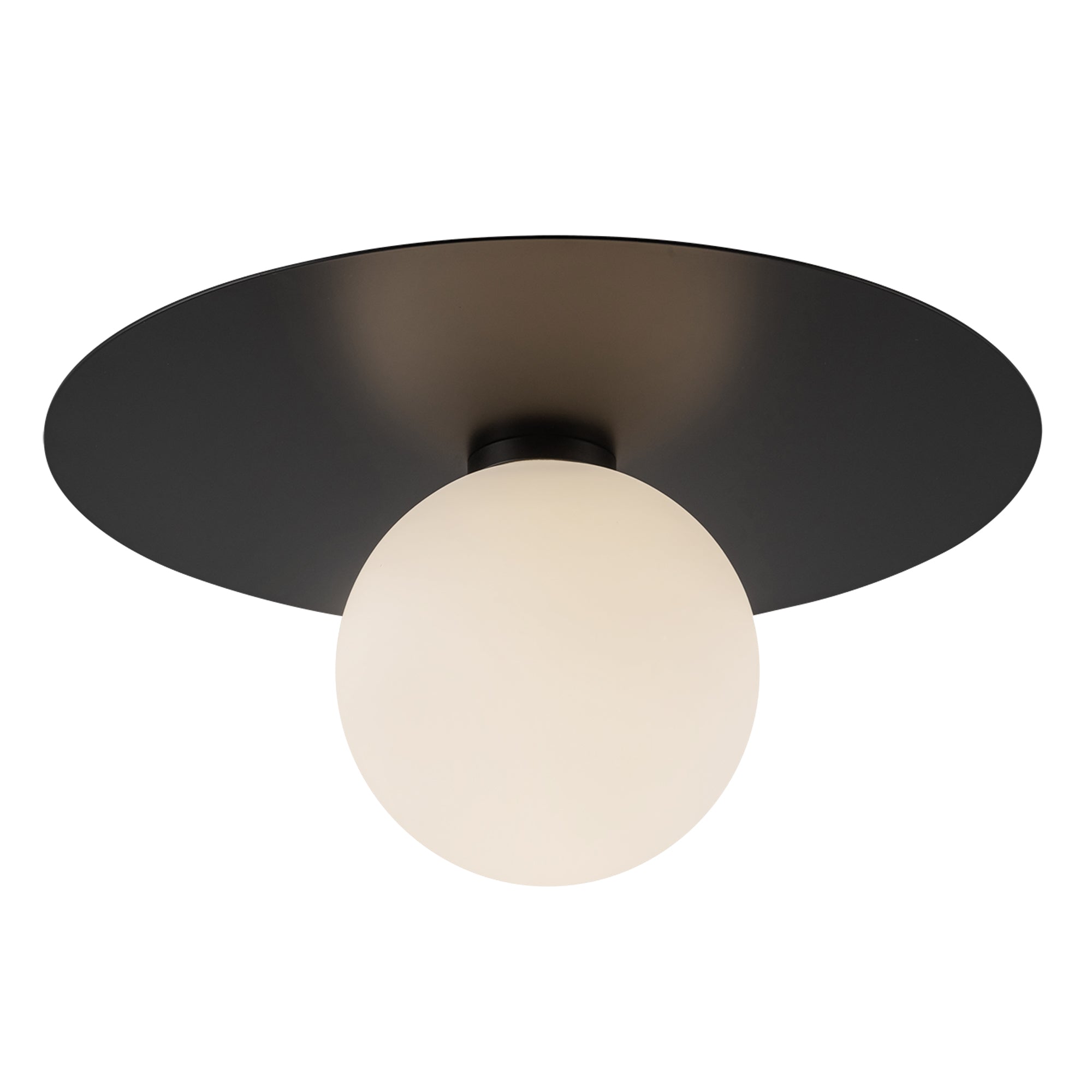 Elixir 14-in Black LED Flush Mount