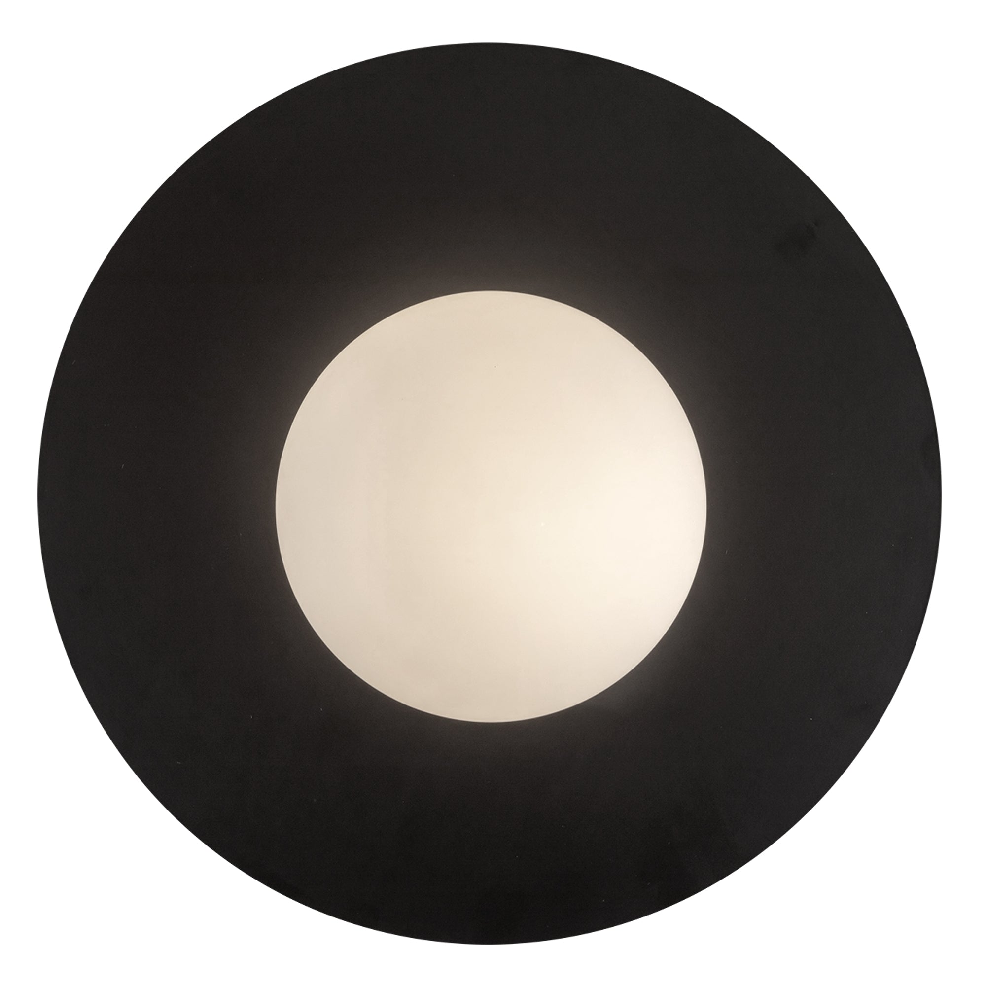 Elixir 14-in Black LED Flush Mount