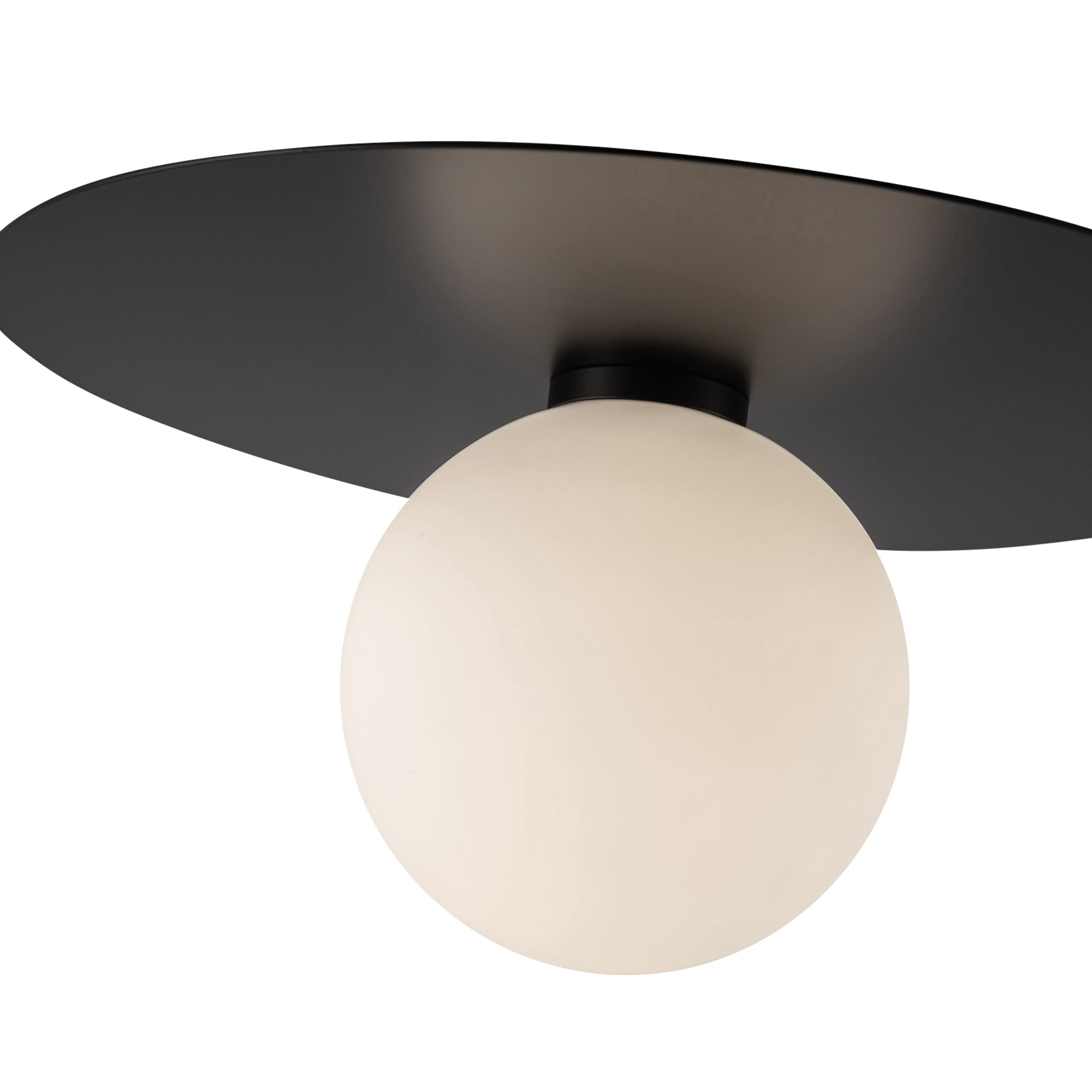 Elixir 14-in Black LED Flush Mount