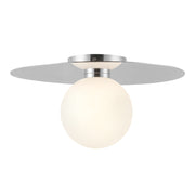 Elixir 14-in Chrome LED Flush Mount