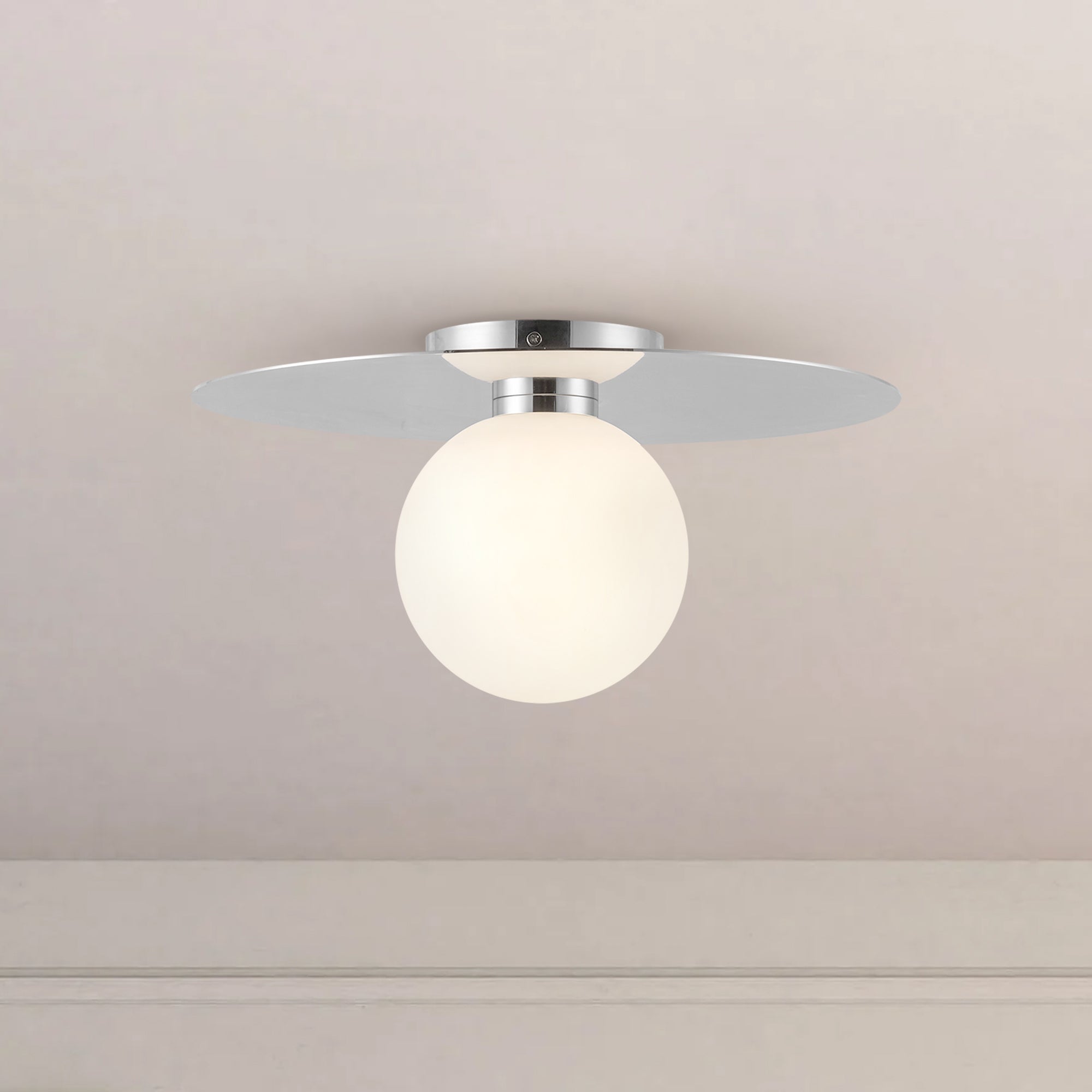 Elixir 14-in Chrome LED Flush Mount