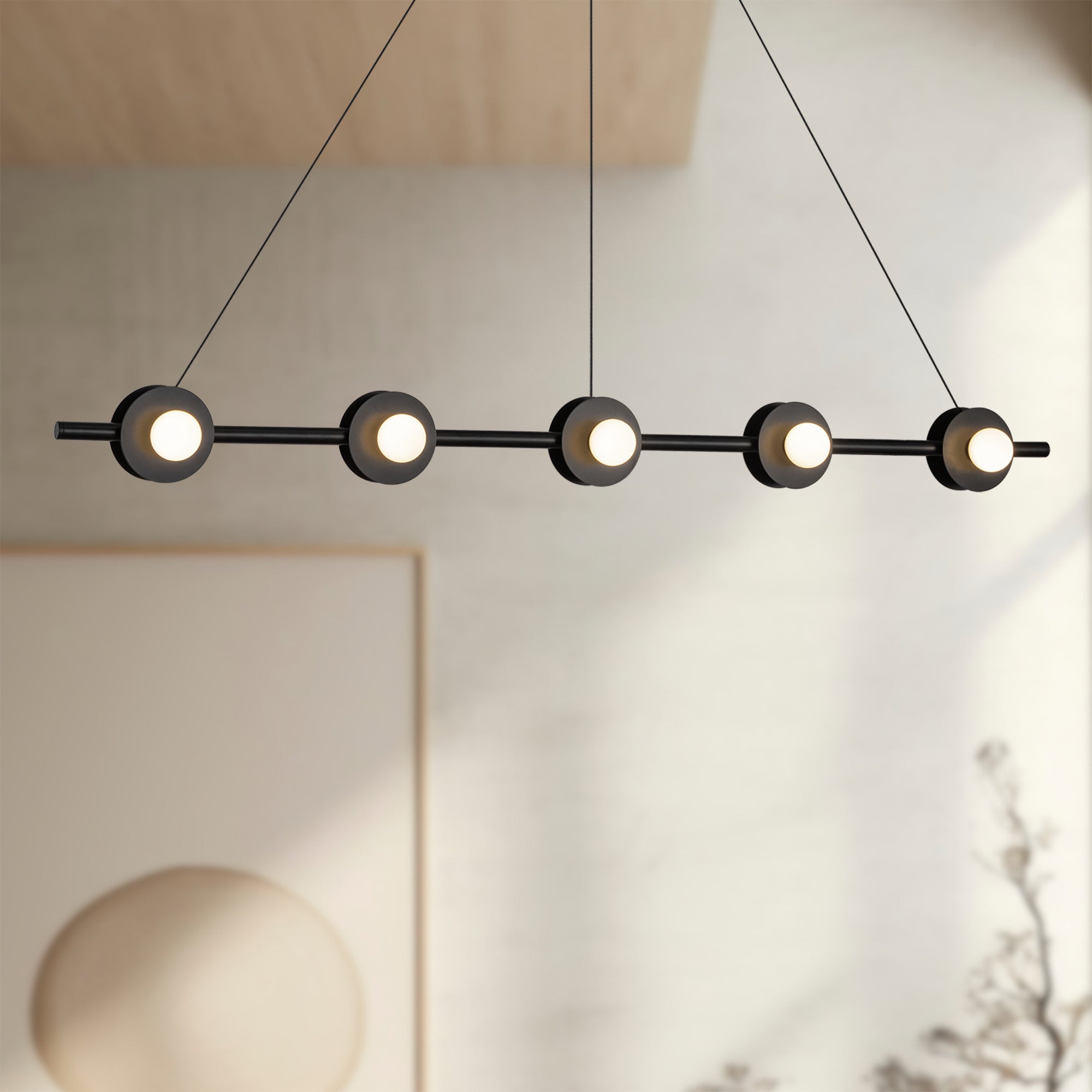 Elixir 48-in Black LED Linear Pendant