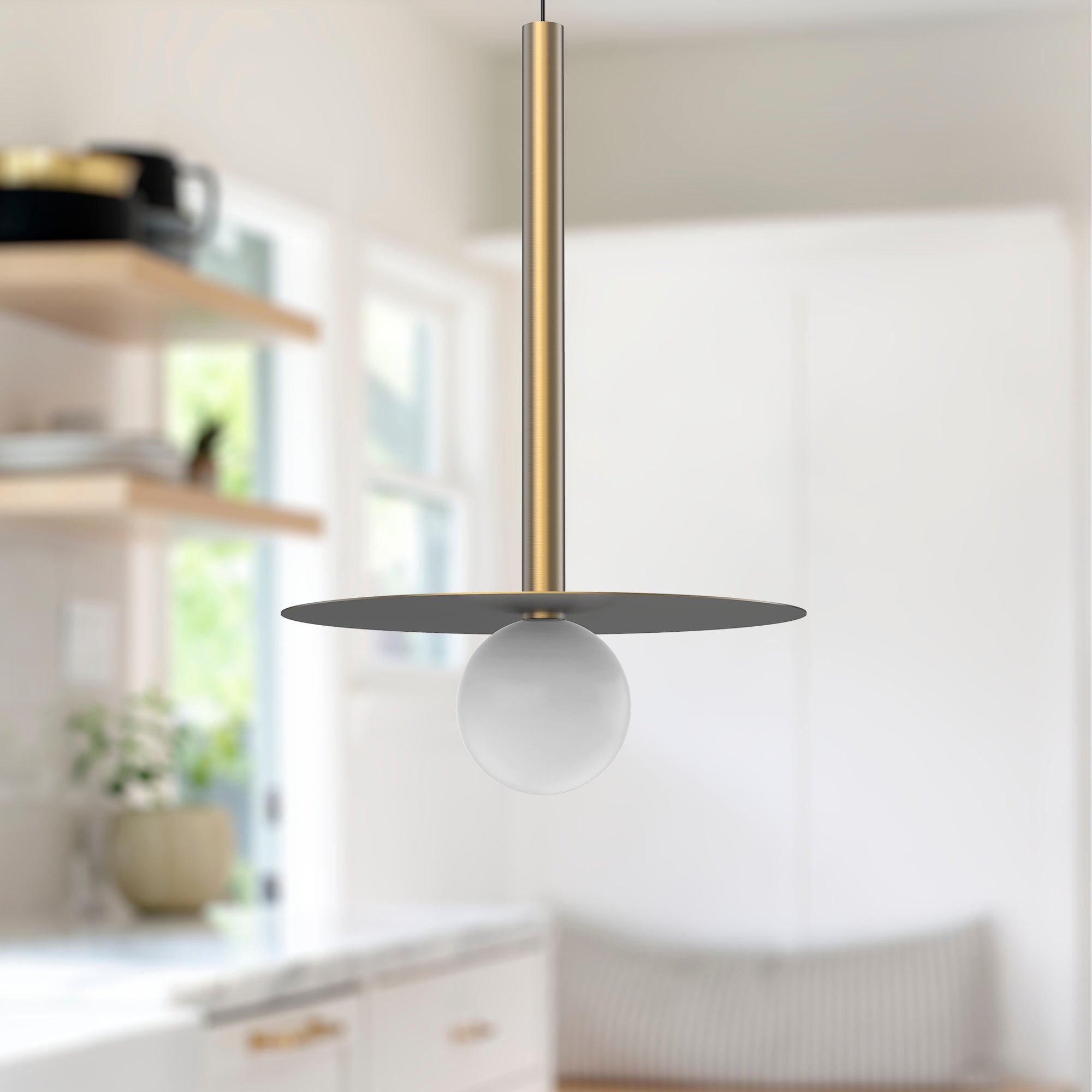 Elixir 19-in Brushed Gold LED Pendant