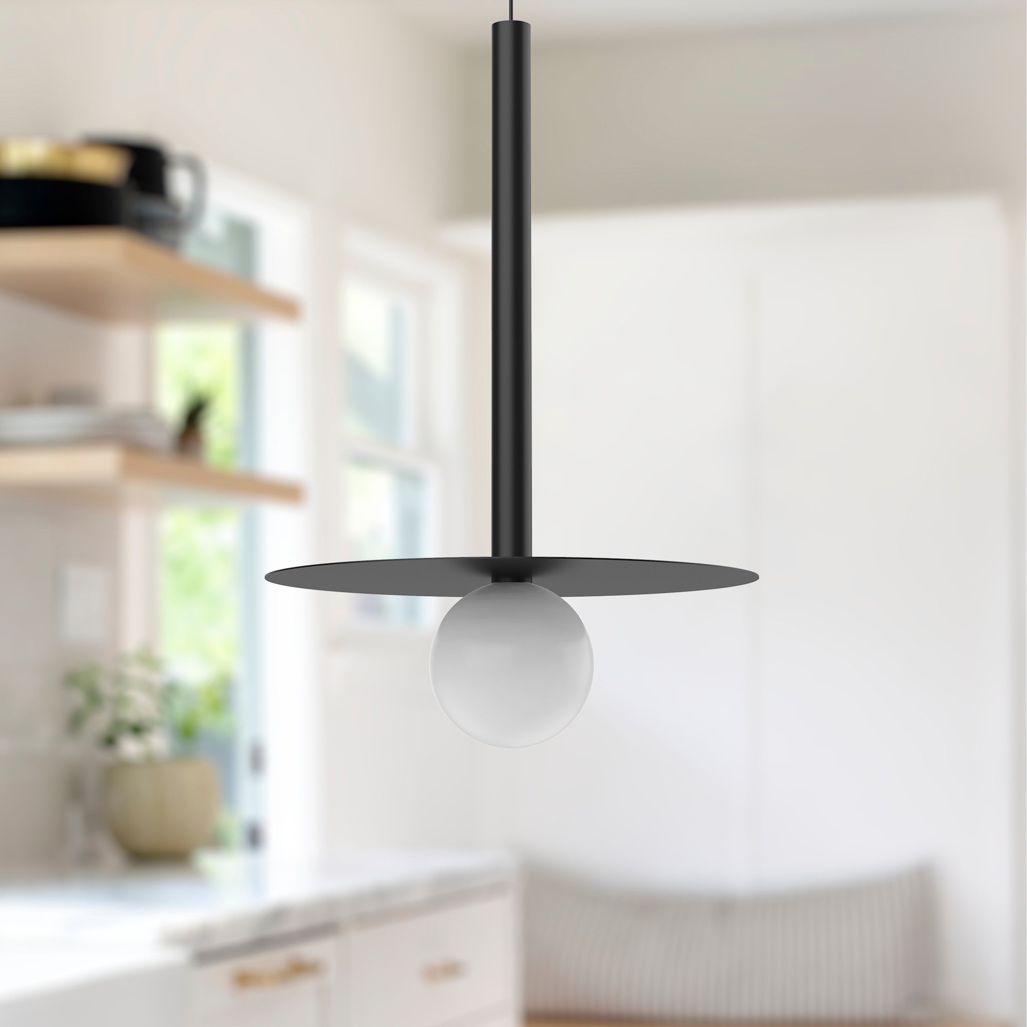 Elixir 19-in Black LED Pendant