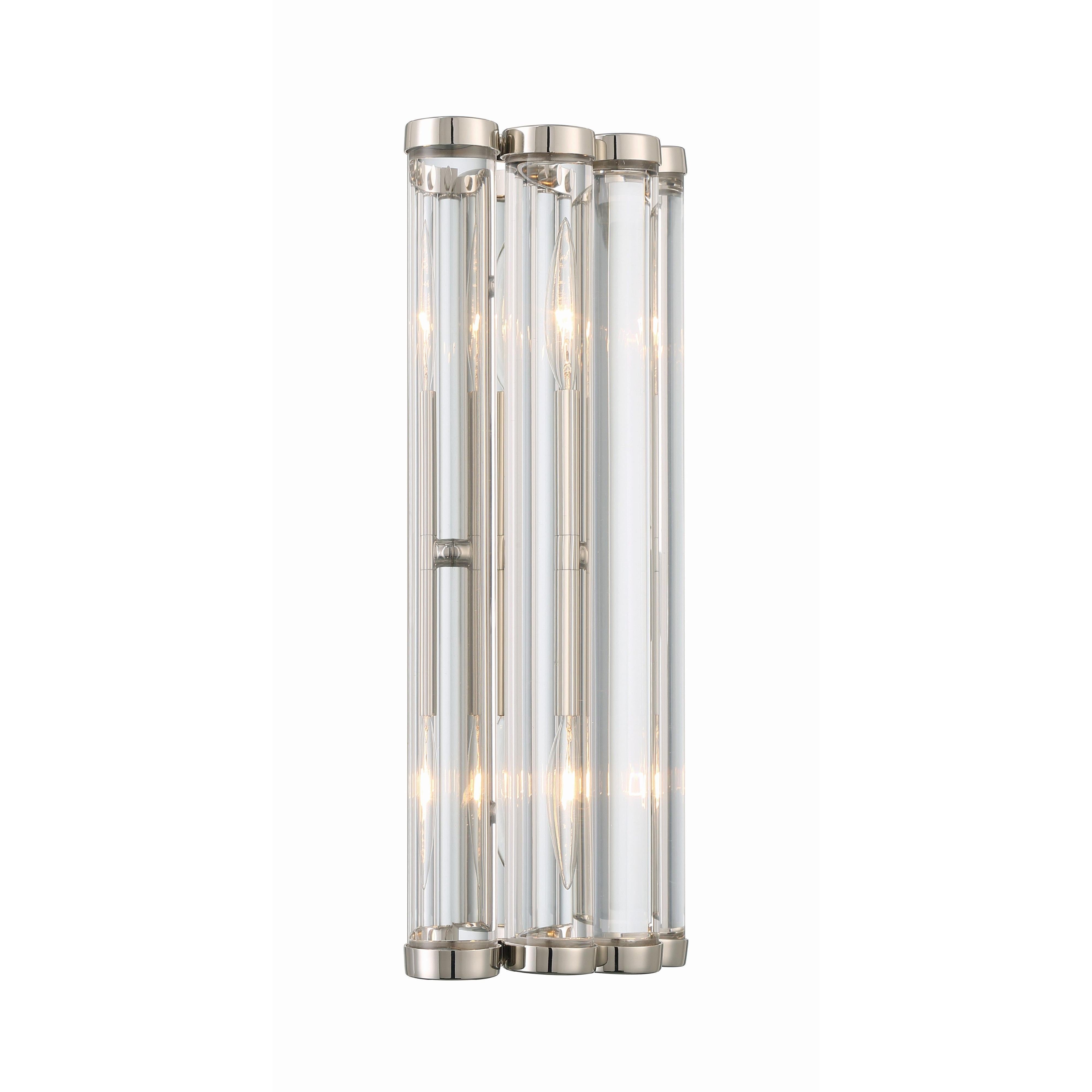 Crystorama Elliot ELL-B3002-PN – 8.25 Inch – 2 Light – Sconce – Polished Nickel – Dry Rated