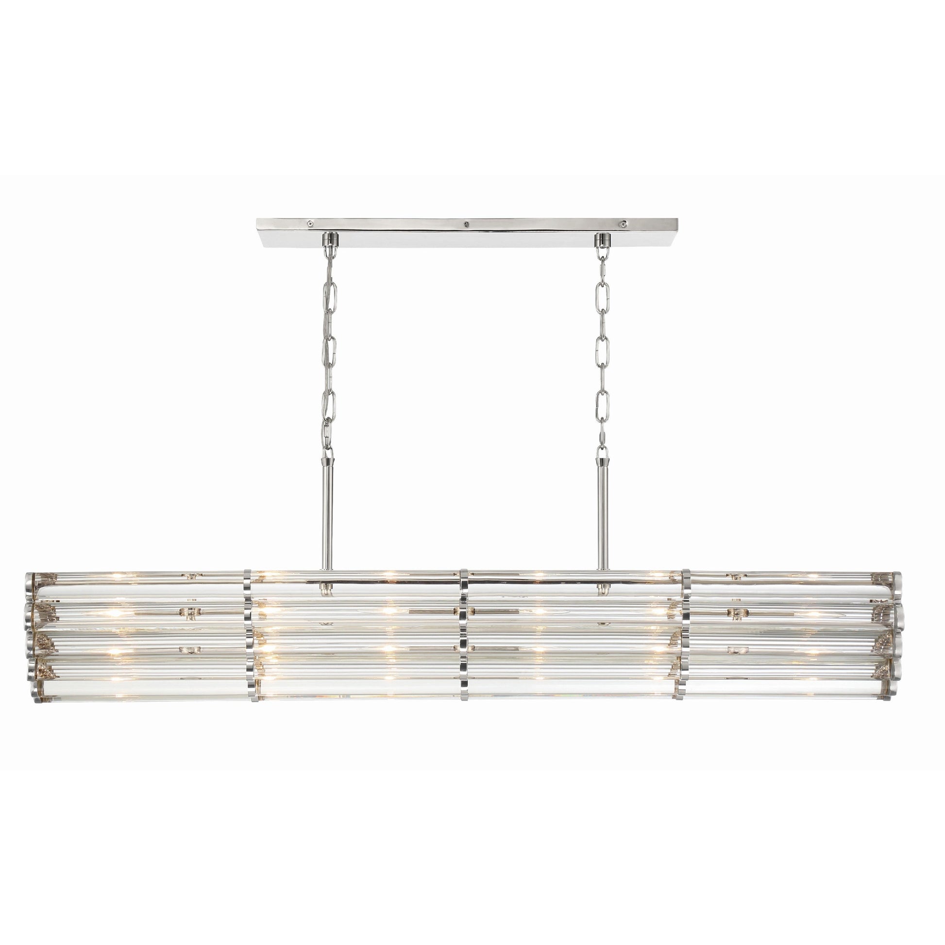 Crystorama Elliot ELL-B3007-PN – 48 Inch – 6 Light – Chandelier – Polished Nickel – Dry Rated