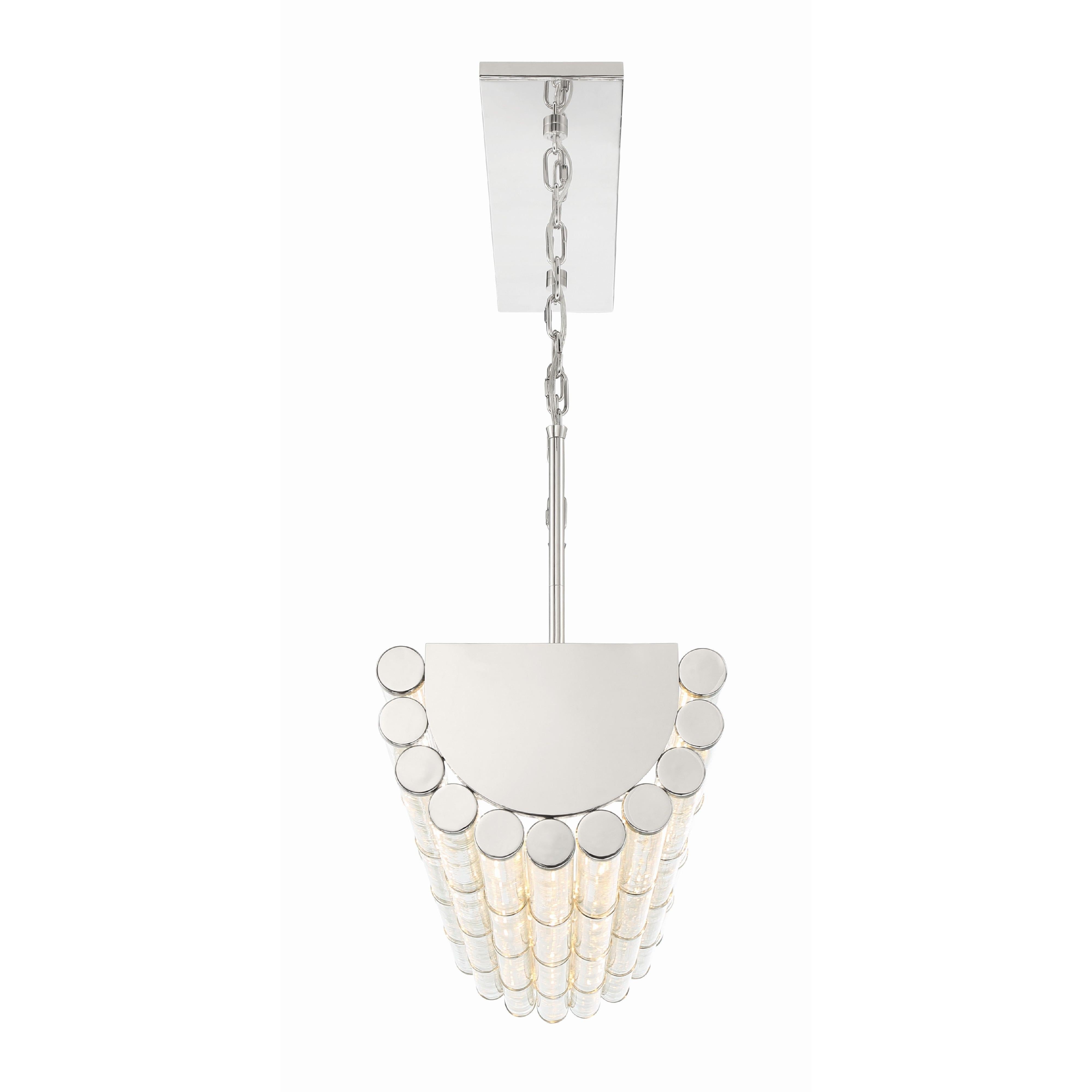 Crystorama Elliot ELL-B3007-PN – 48 Inch – 6 Light – Chandelier – Polished Nickel – Dry Rated