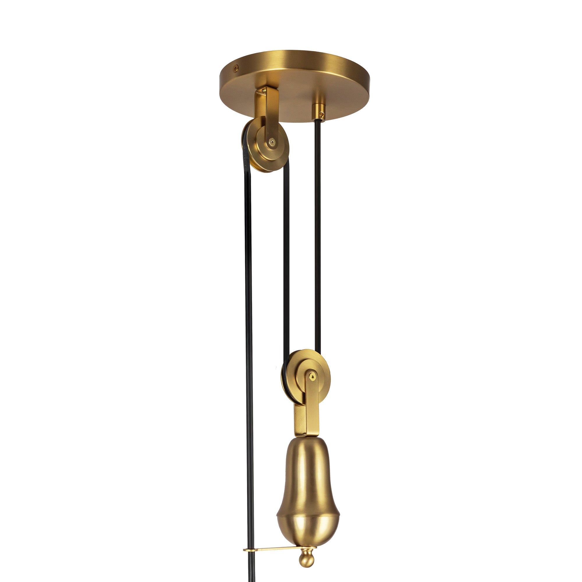 Ellen 20-in Brushed Gold/White Linen Socket Pendant