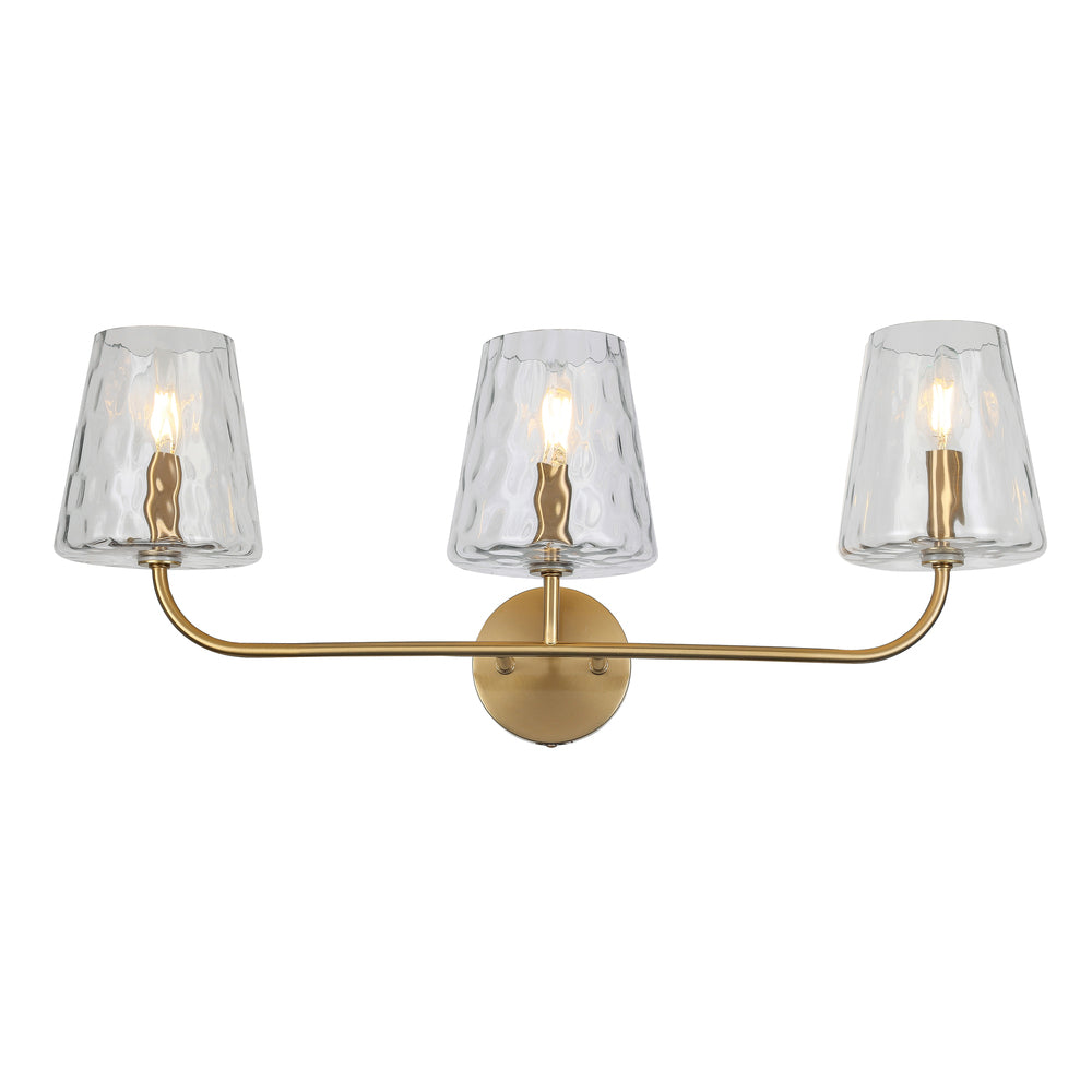 Dainolite ELN-213W-AGB-CLR Bathroom Fixture Contemporary - Aged Brass