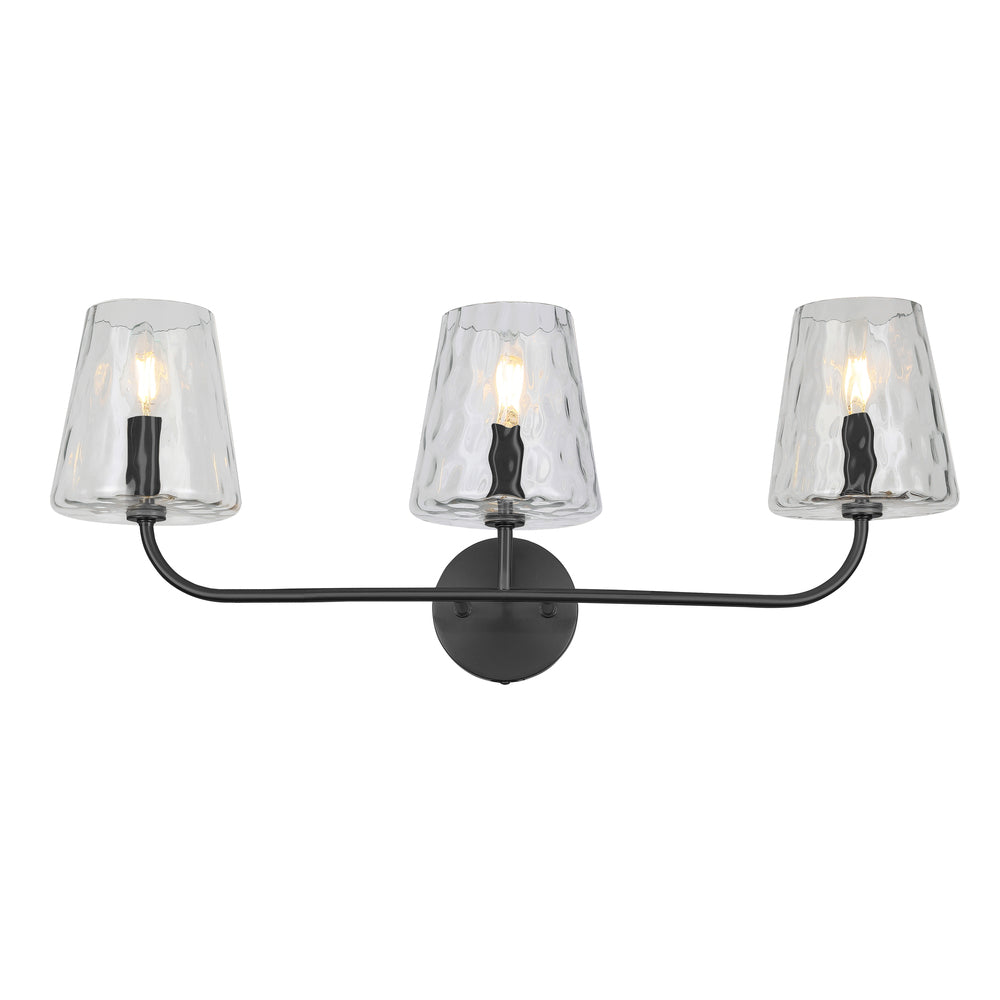 Dainolite ELN-213W-MB-CLR Bathroom Fixture Contemporary - Matte Black