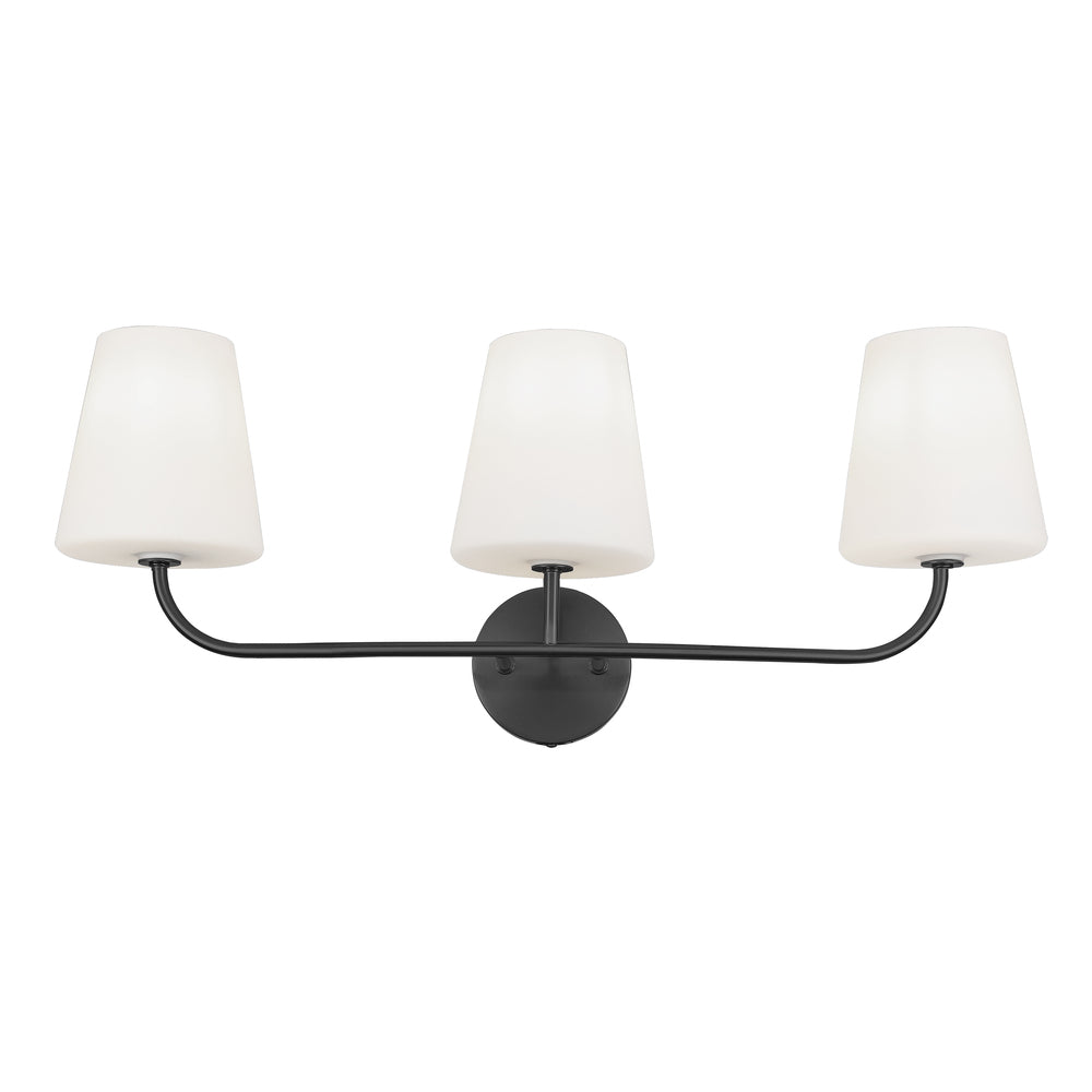 Dainolite ELN-213W-MB-WH Bathroom Fixture Contemporary - Matte Black