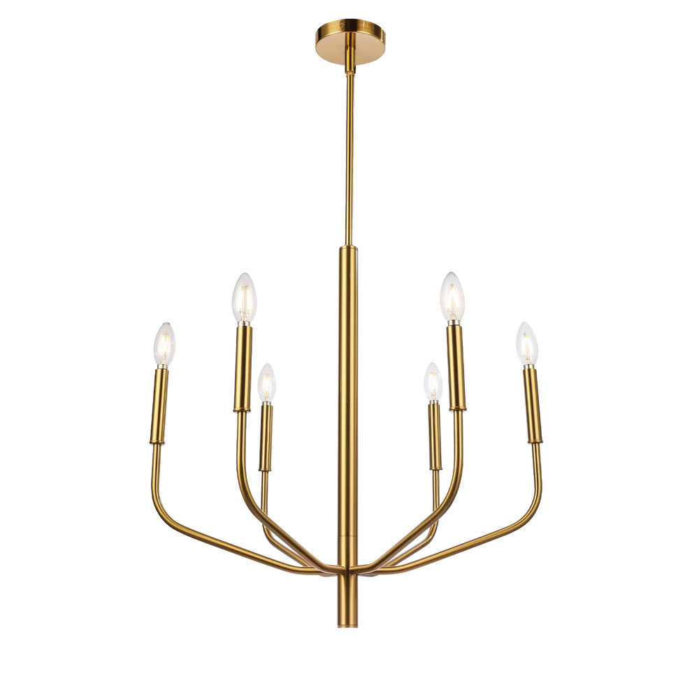 Dainolite ELEANOR ELN-246C-AGB Chandelier Contemporary - Aged Brass