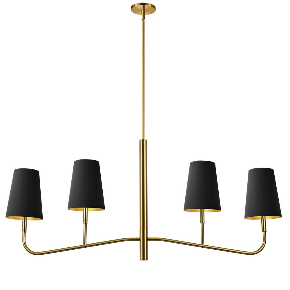 Dainolite ELN-534HC-AGB-698 Chandelier Transitional - Aged Brass