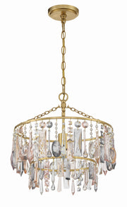 Crystorama Elsa ELS-7100-GA – 15 Inch – 1 Light – Pendant Light – Antique Gold – Damp Rated
