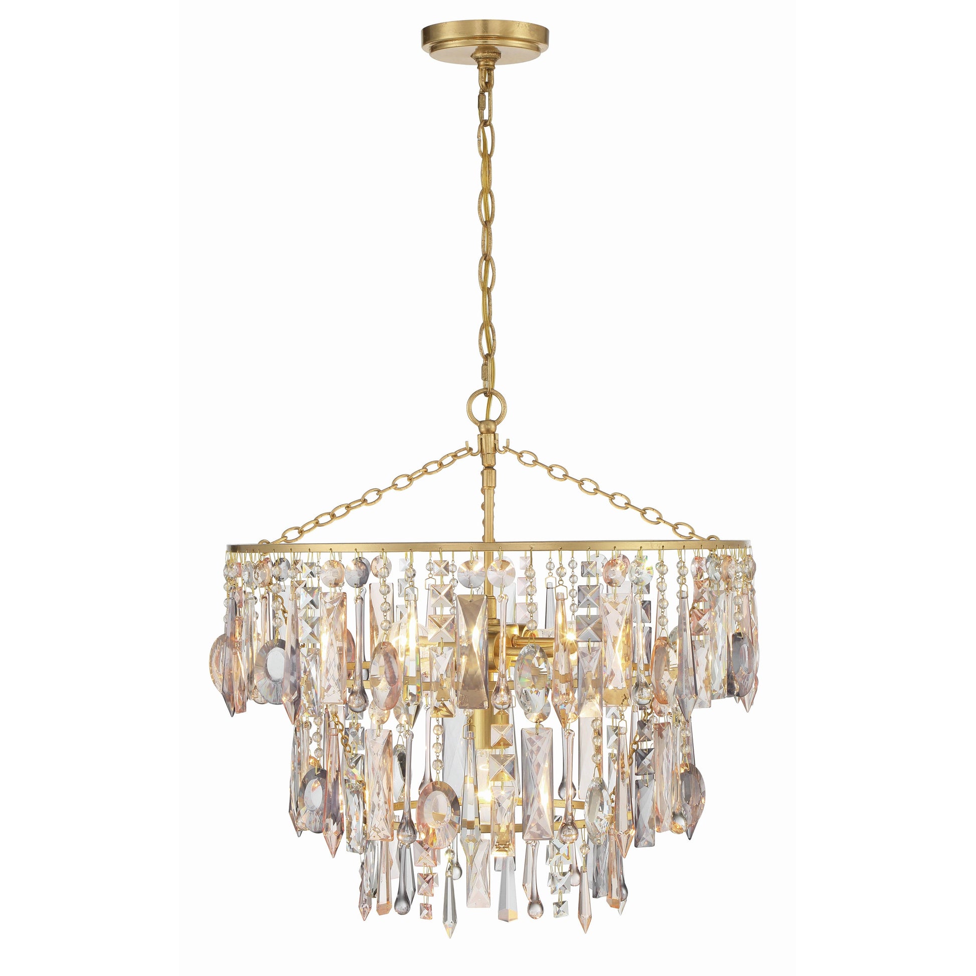 Elsa 3 Light Antique Gold Chandelier