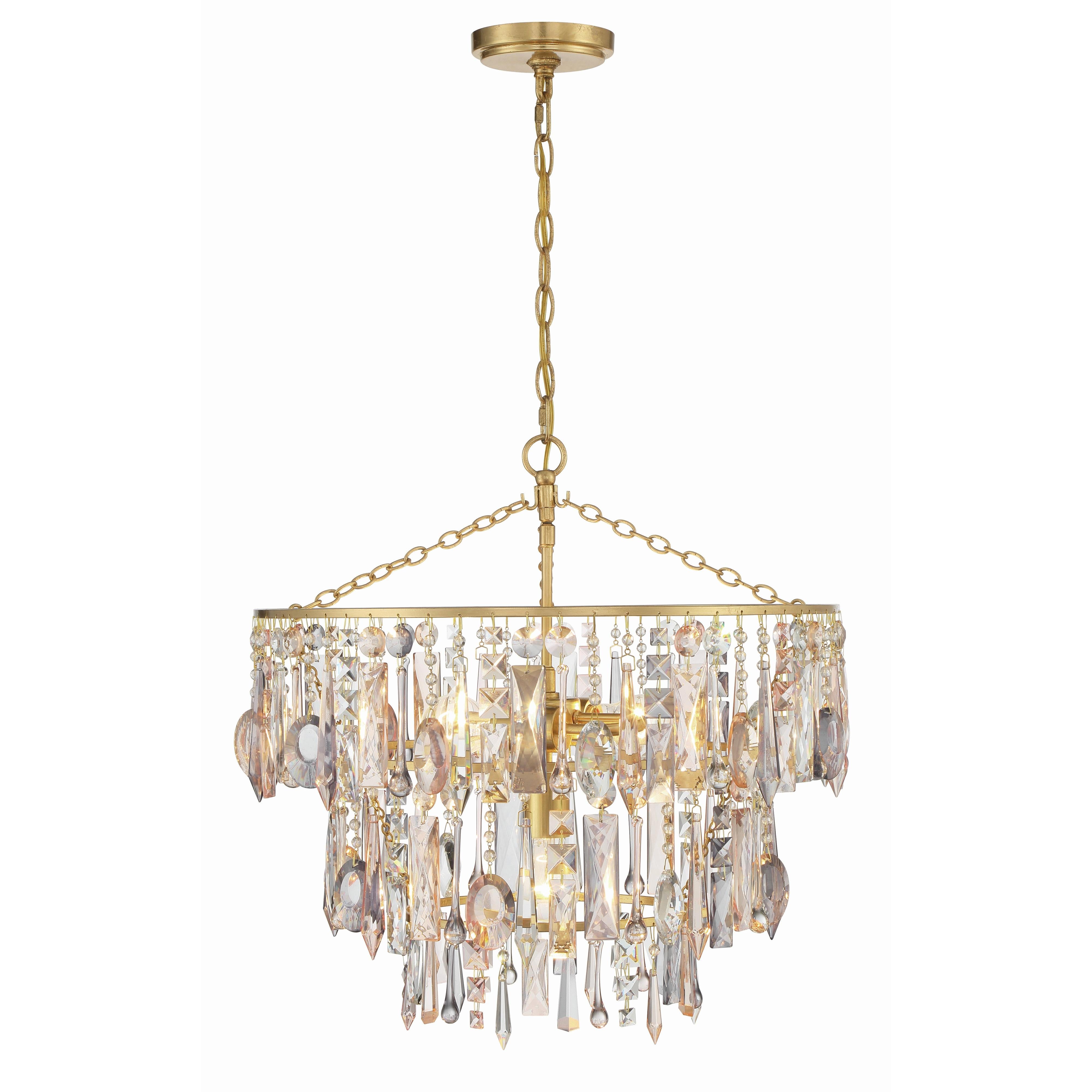 Elsa 3 Light Antique Gold Chandelier