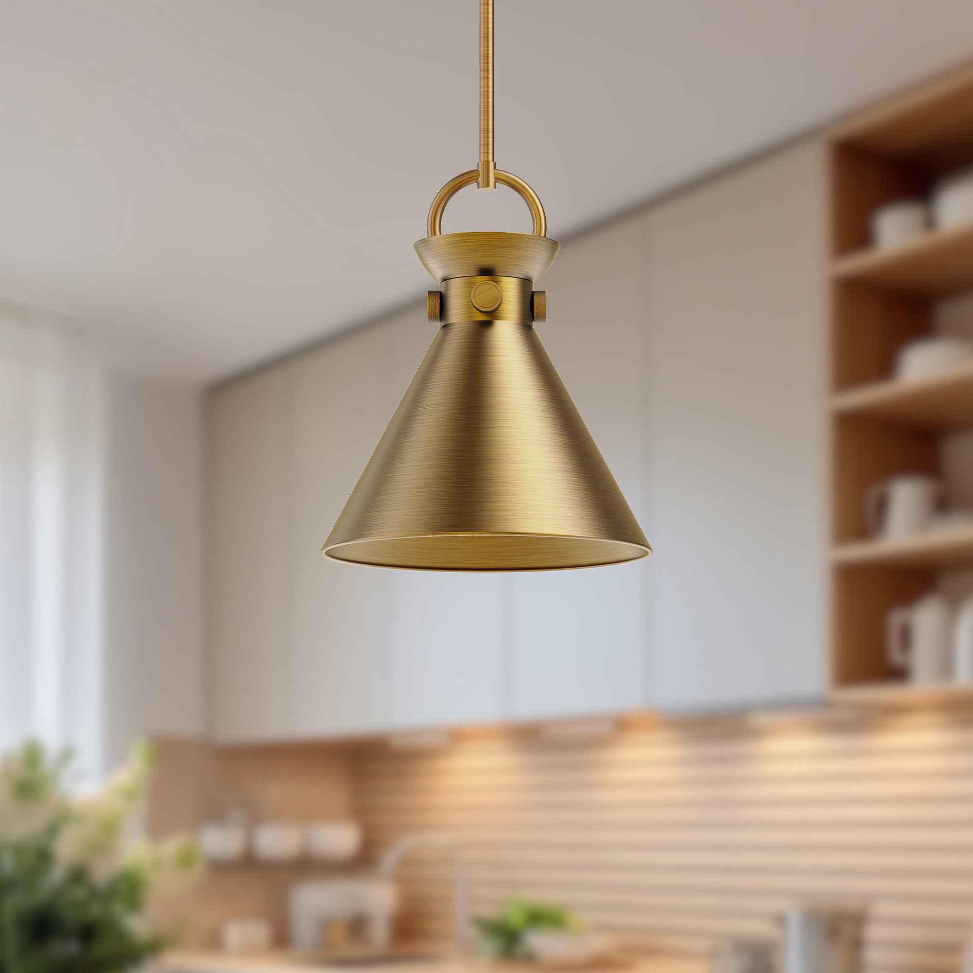 Emerson 11-in Aged Gold 1 Light Pendant