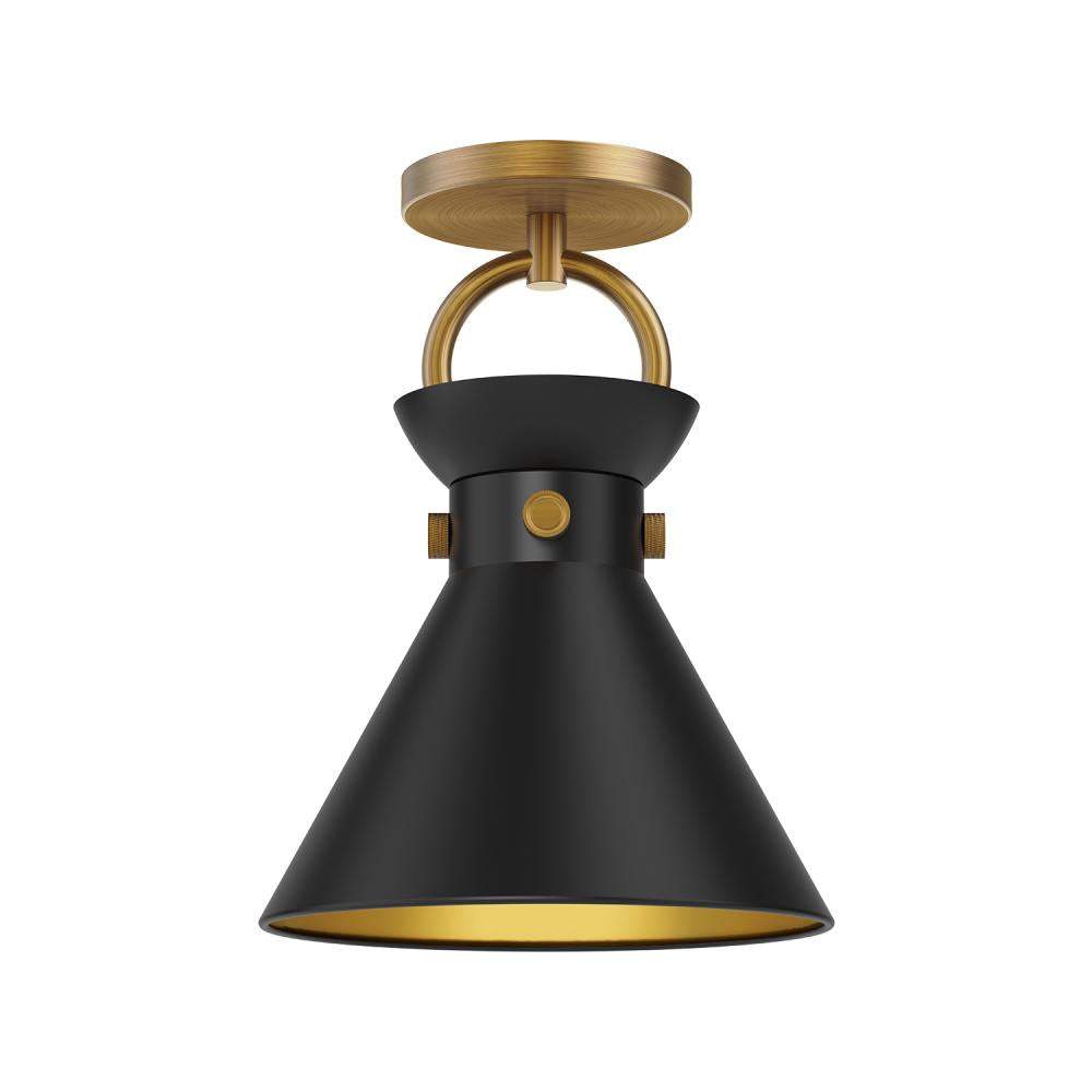 Alora Lighting EMERSON SF412009AGMB Semi Flush Mt Modern - Aged Gold Matte Black