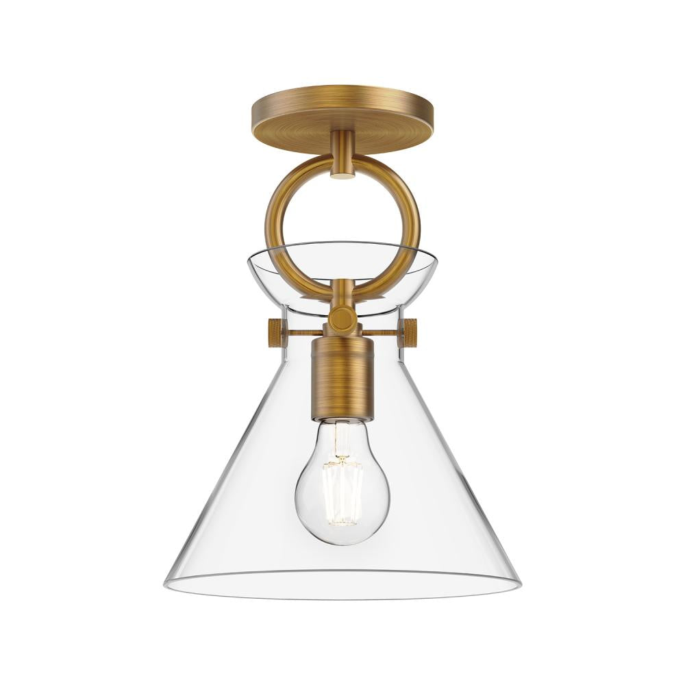 Alora Lighting EMERSON SF412509AGCL Semi Flush Mt Modern - Aged Gold