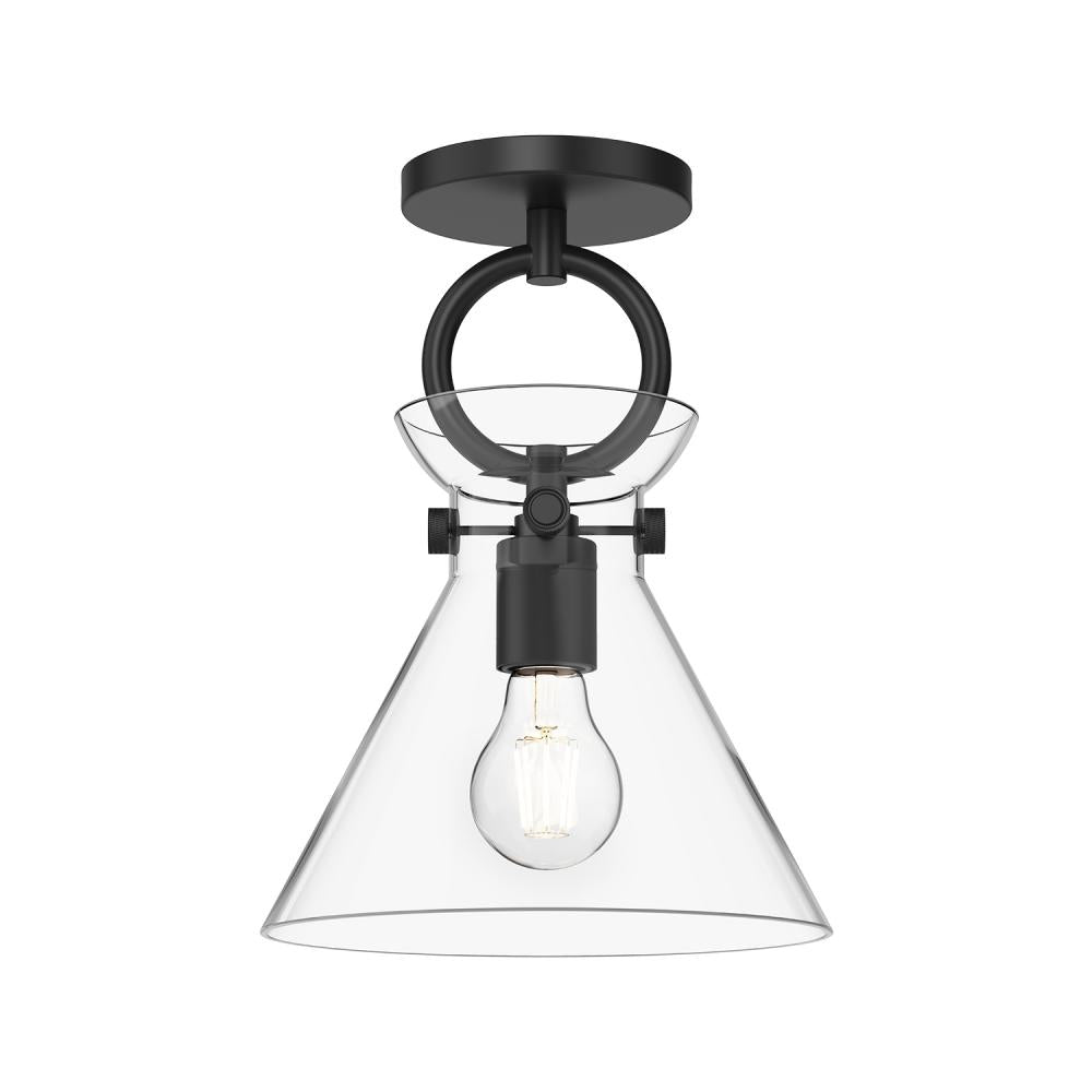 Alora Lighting EMERSON SF412509MBCL Semi Flush Mt Modern - Matte Black