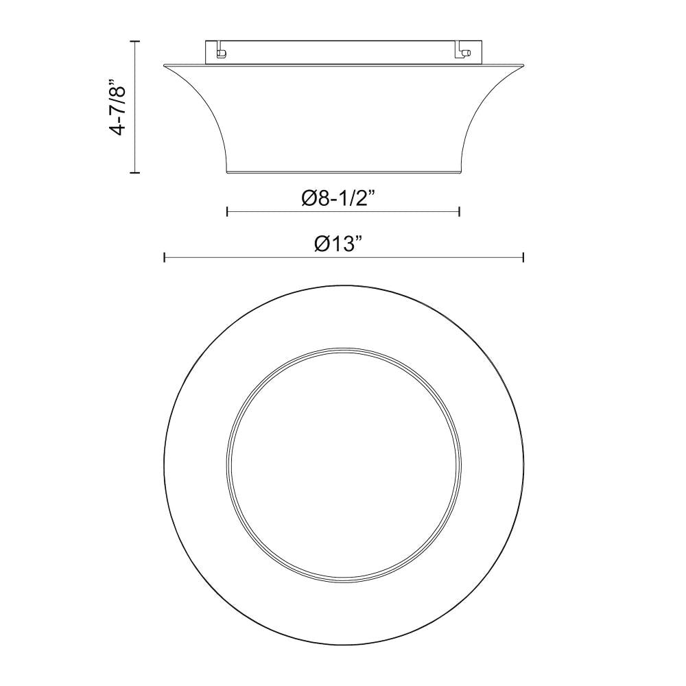 Alora Lighting EMIKO FM523013MB Flush Mount - Matte Black