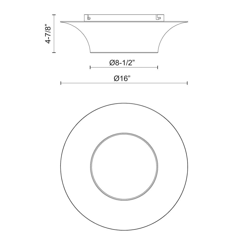 Alora Lighting EMIKO FM523016MB Flush Mount - Matte Black