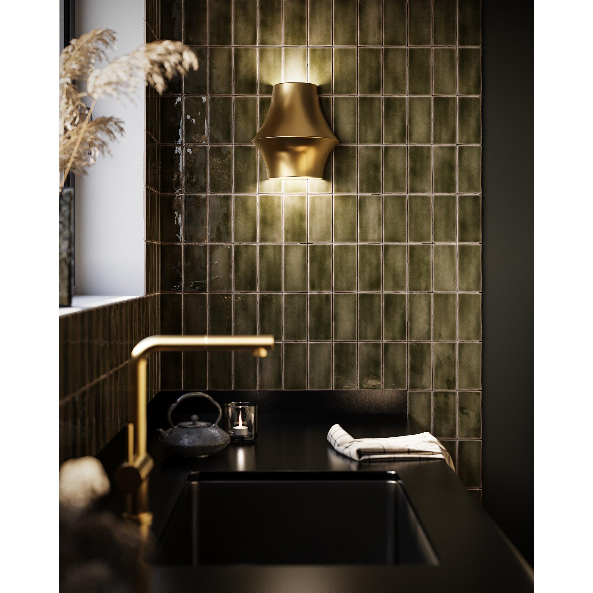 Emiko 10-in Brushed Gold 1 Light Wall/Vanity