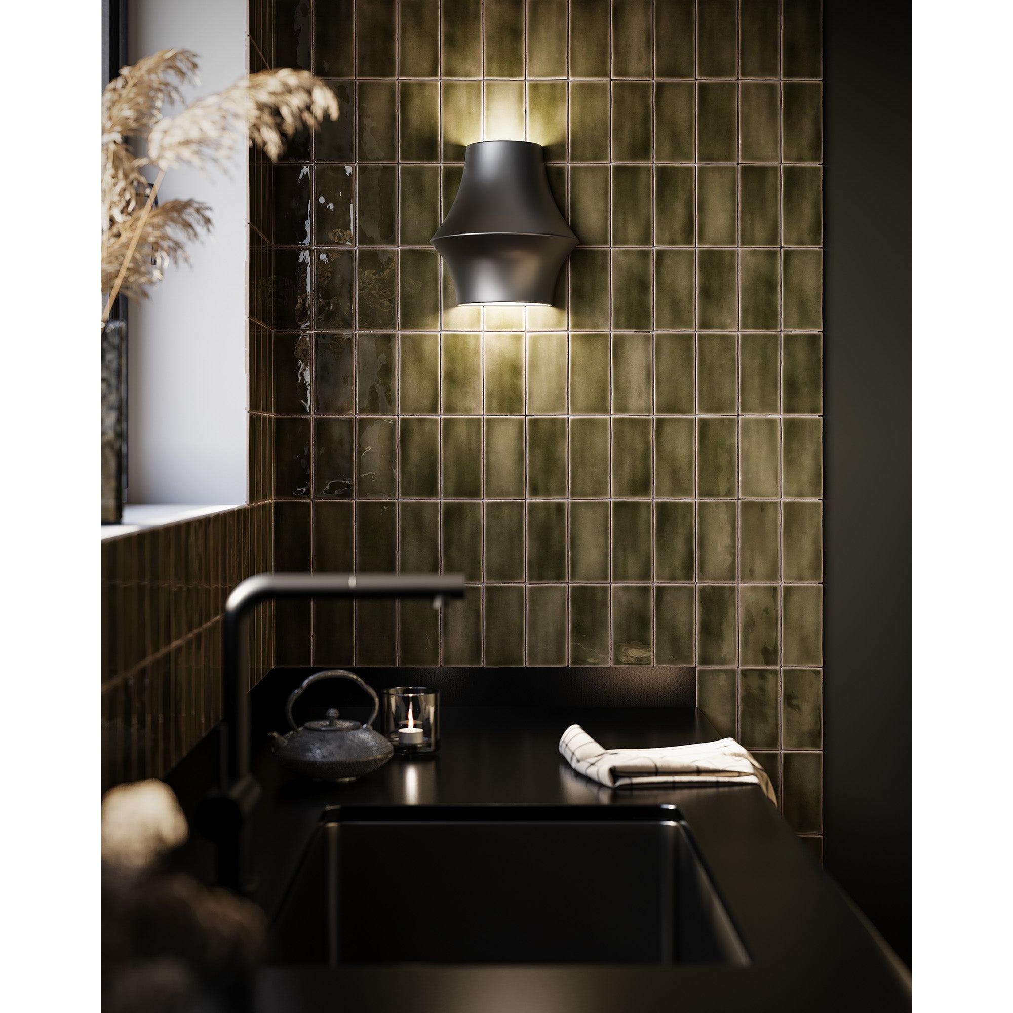 Emiko 10-in Matte Black 1 Light Wall/Vanity
