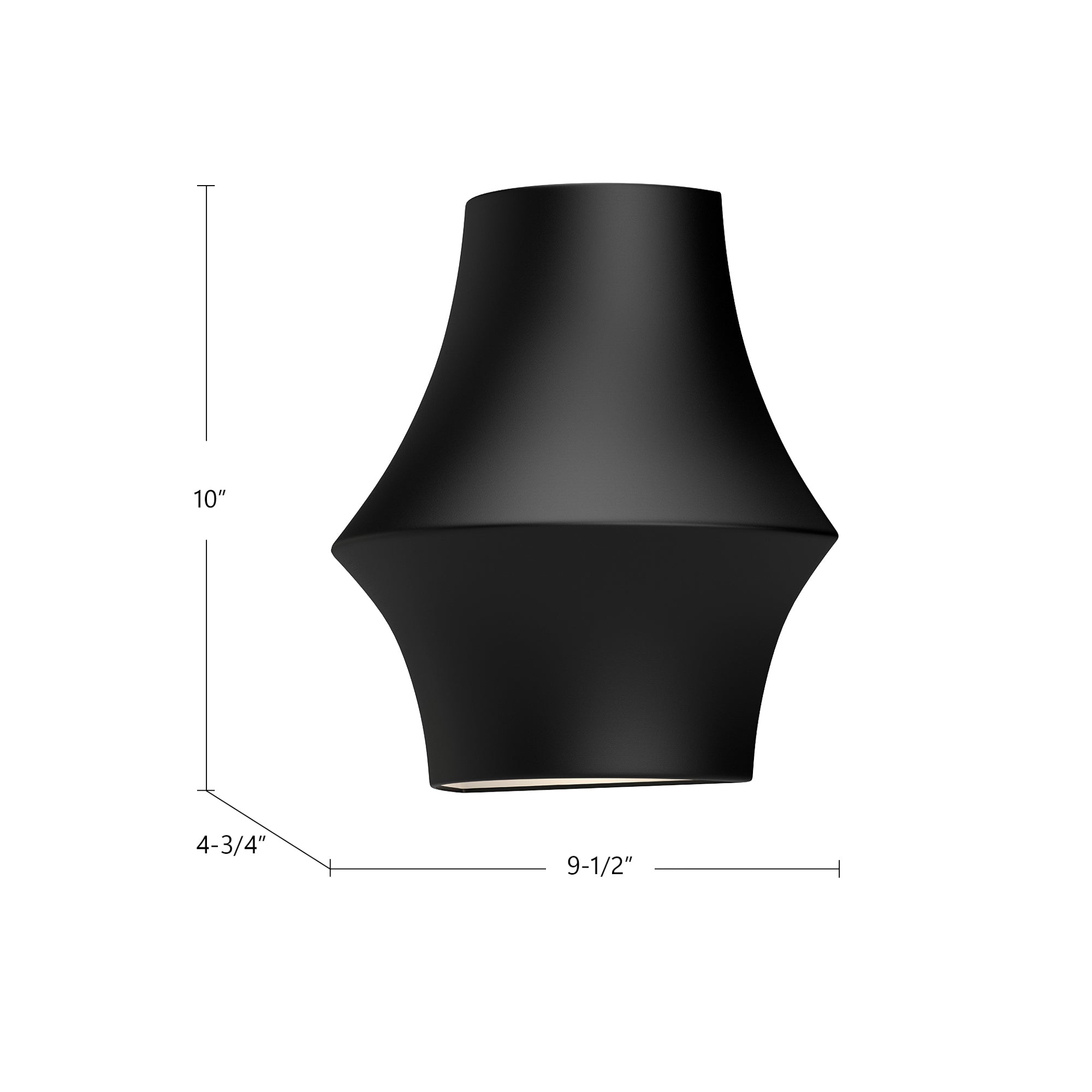 Emiko 10-in Matte Black 1 Light Wall/Vanity