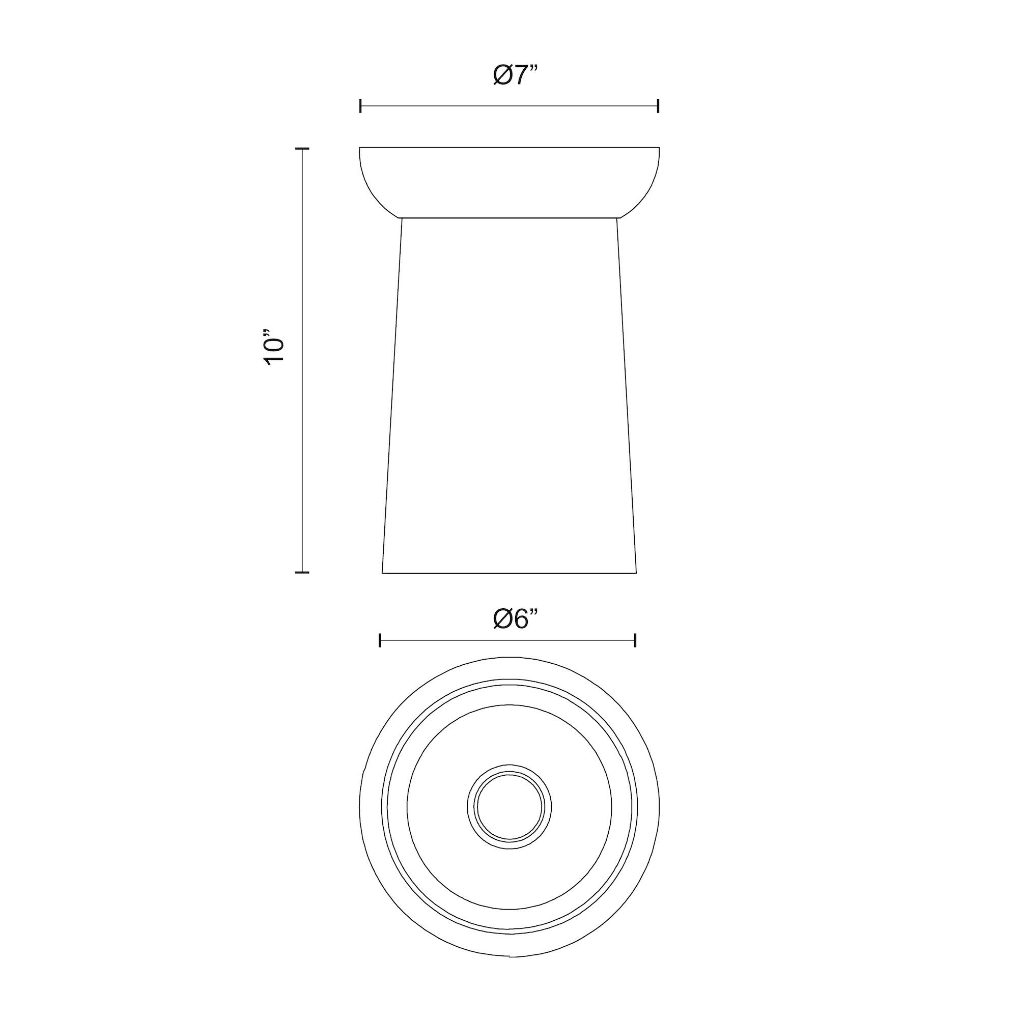 Emil 7-in Matte Black/Walnut 1 Light Flush Mount