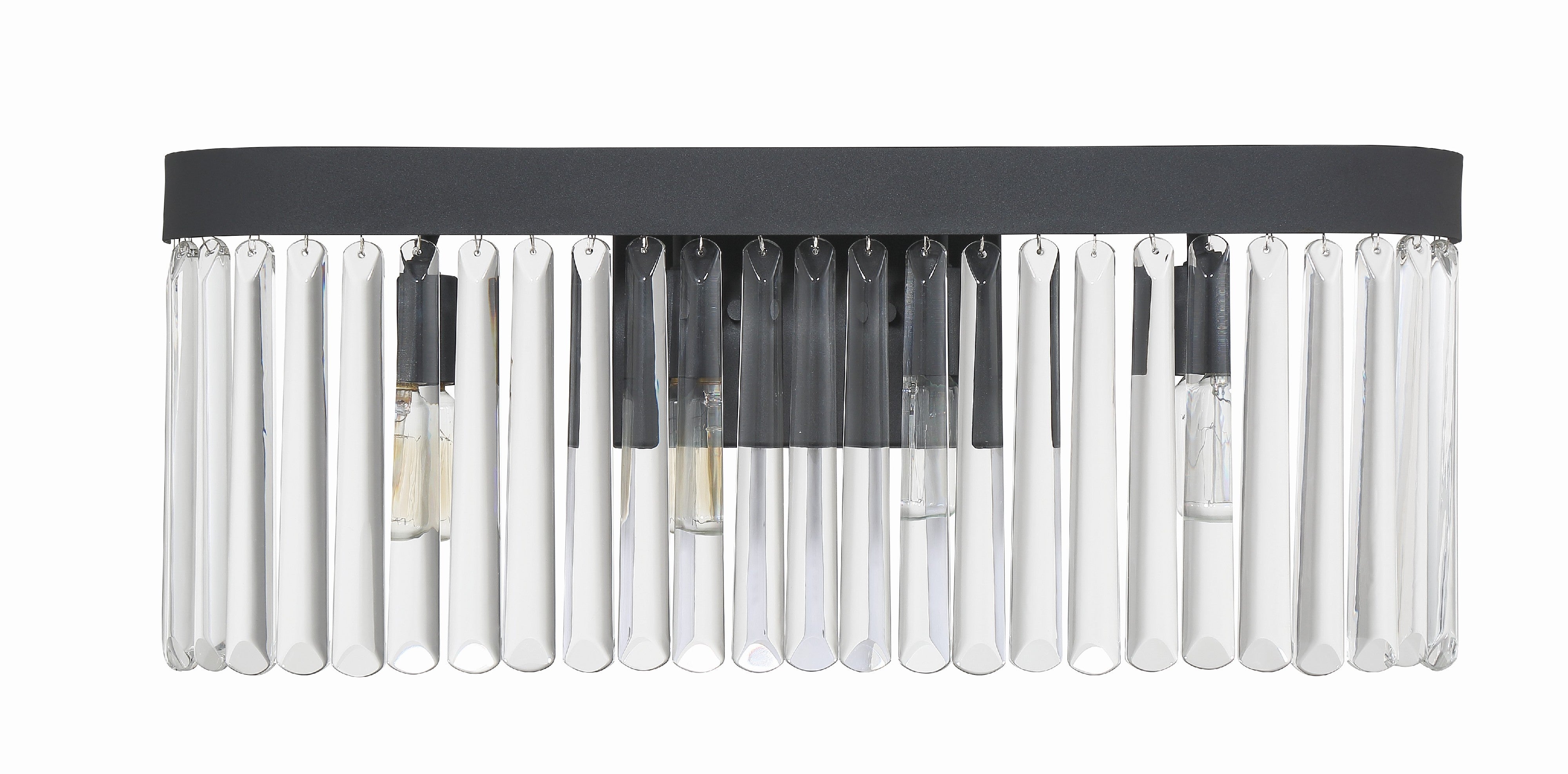 Crystorama Emory EMO-5403-BF – 24 Inch – 4 Light – Bath Vanity Light – Black Forged – Damp Rated