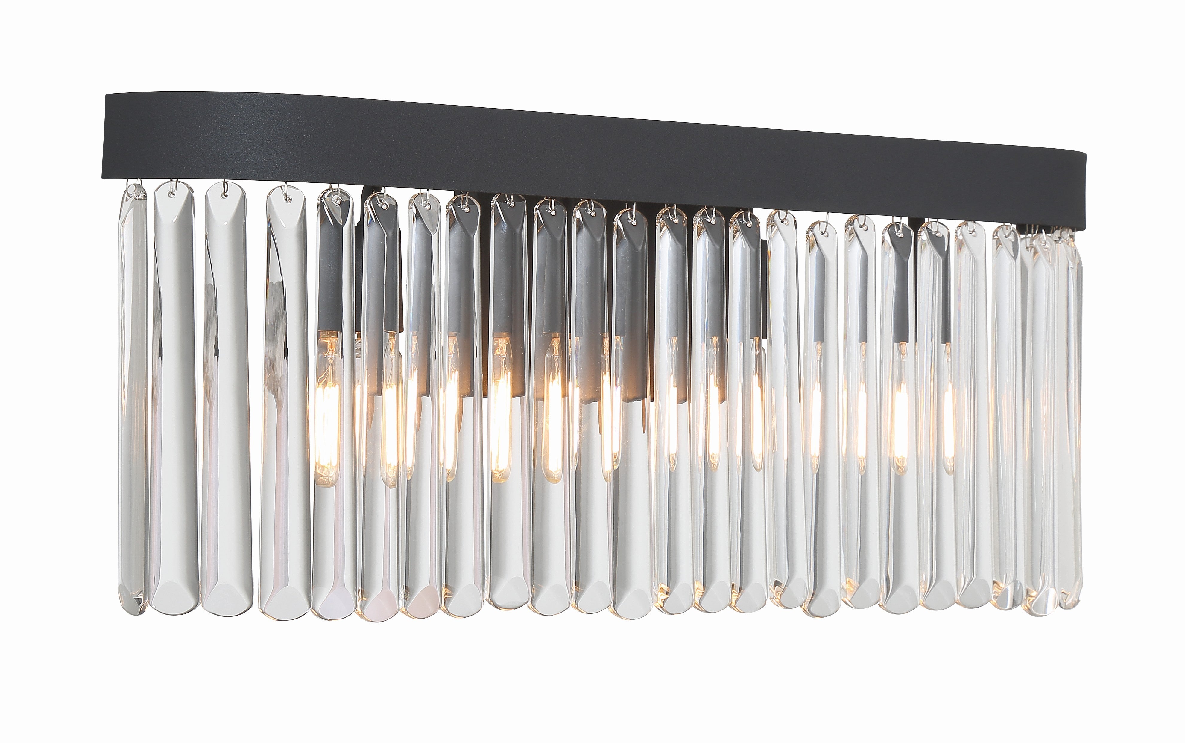 Crystorama Emory EMO-5403-BF – 24 Inch – 4 Light – Bath Vanity Light – Black Forged – Damp Rated