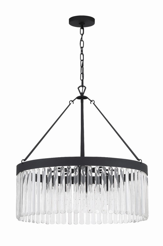 Crystorama EMORY EMO-5406-BF Chandelier Contemporary - Black Forged