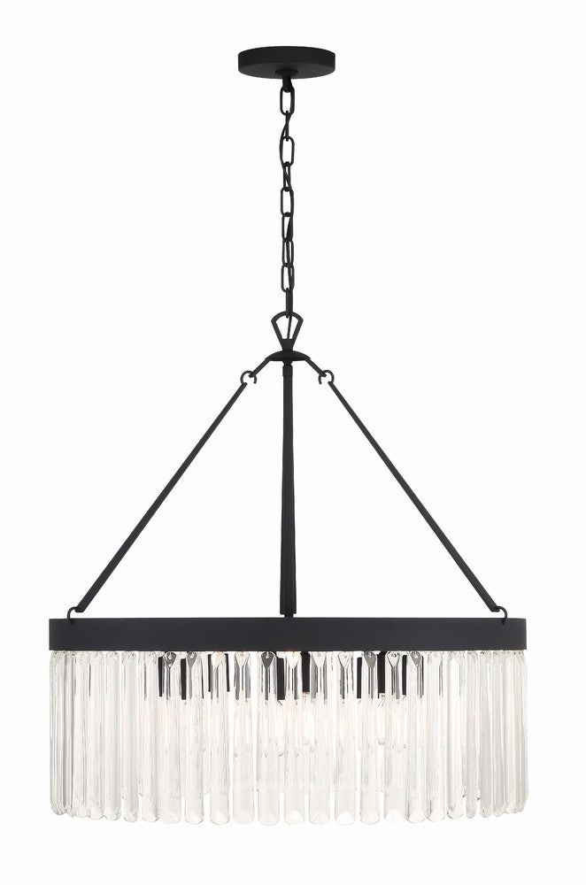 Crystorama EMORY EMO-5406-BF Chandelier Contemporary - Black Forged