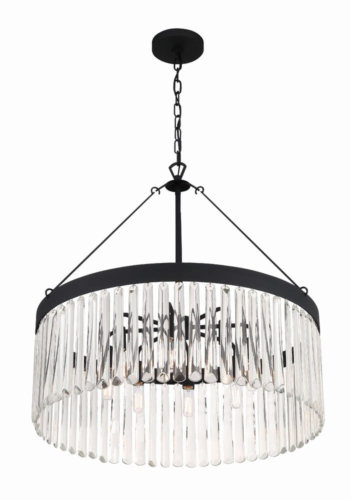 Crystorama EMORY EMO-5406-BF Chandelier Contemporary - Black Forged