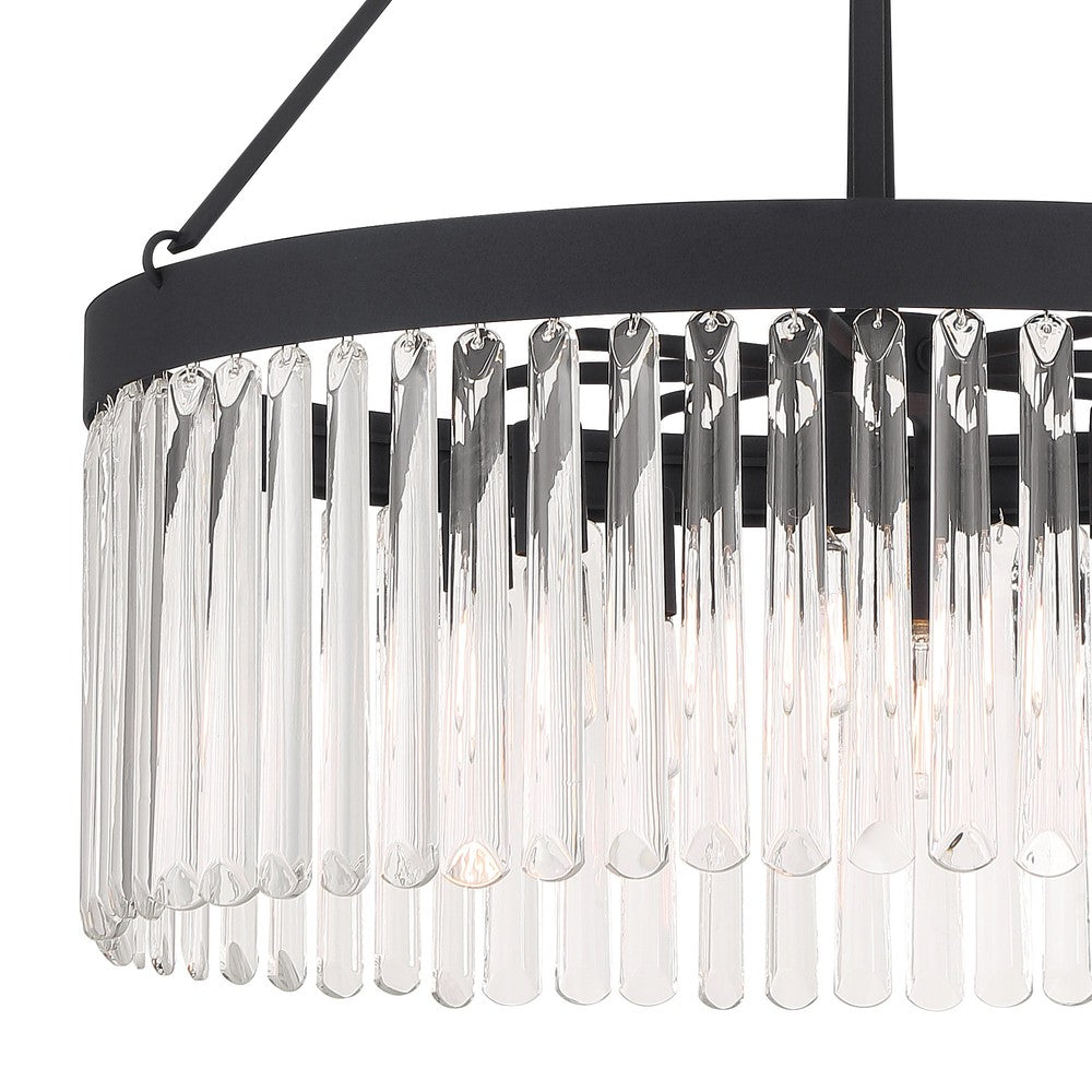 Crystorama EMORY EMO-5406-BF Chandelier Contemporary - Black Forged