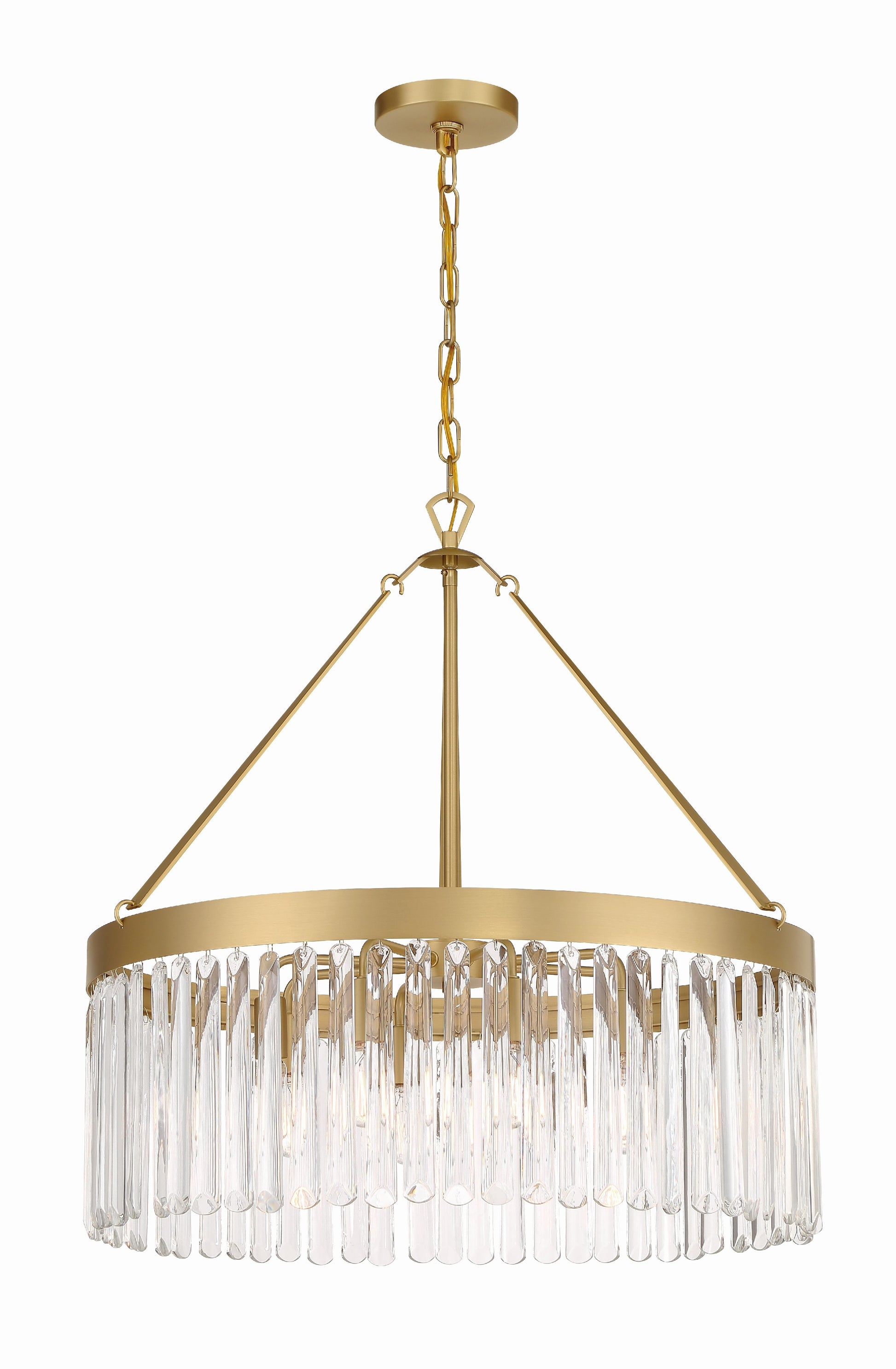 Crystorama Emory EMO-5406-MG – 24 Inch – 8 Light – Chandelier – Modern Gold – Damp Rated