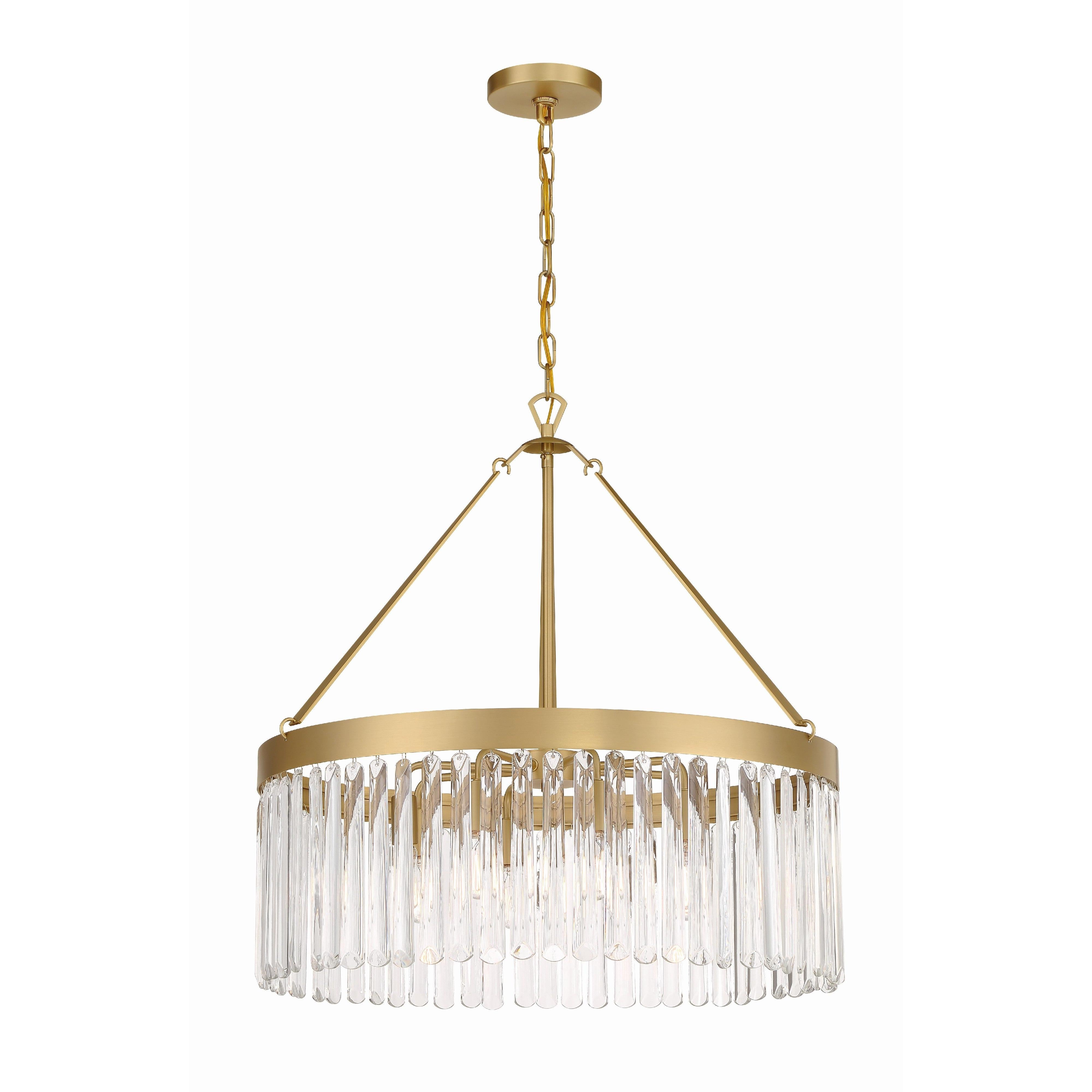 Crystorama Emory EMO-5406-MG – 24 Inch – 8 Light – Chandelier – Modern Gold – Damp Rated