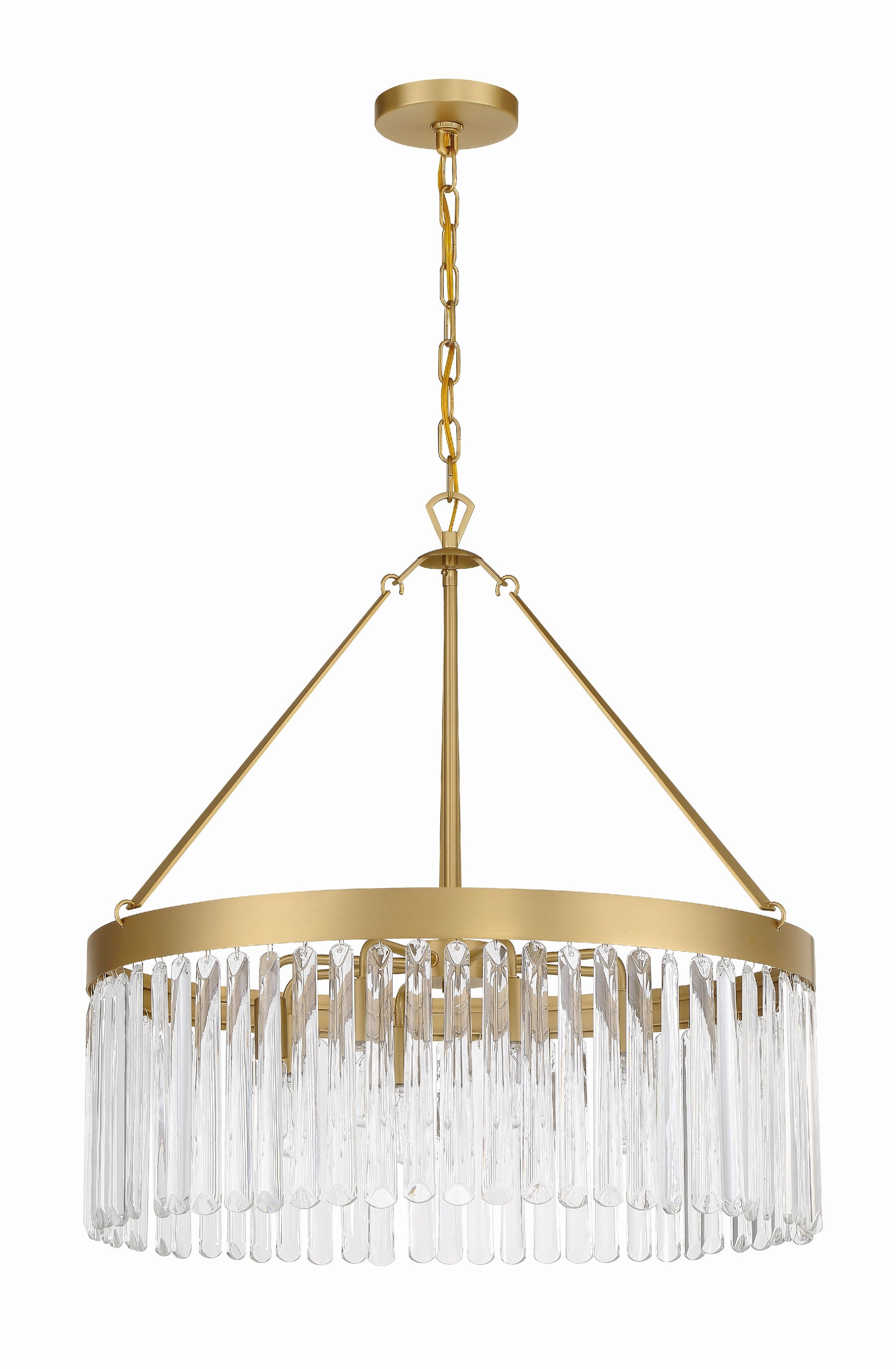 Crystorama Emory EMO-5406-MG – 24 Inch – 8 Light – Chandelier – Modern Gold – Damp Rated