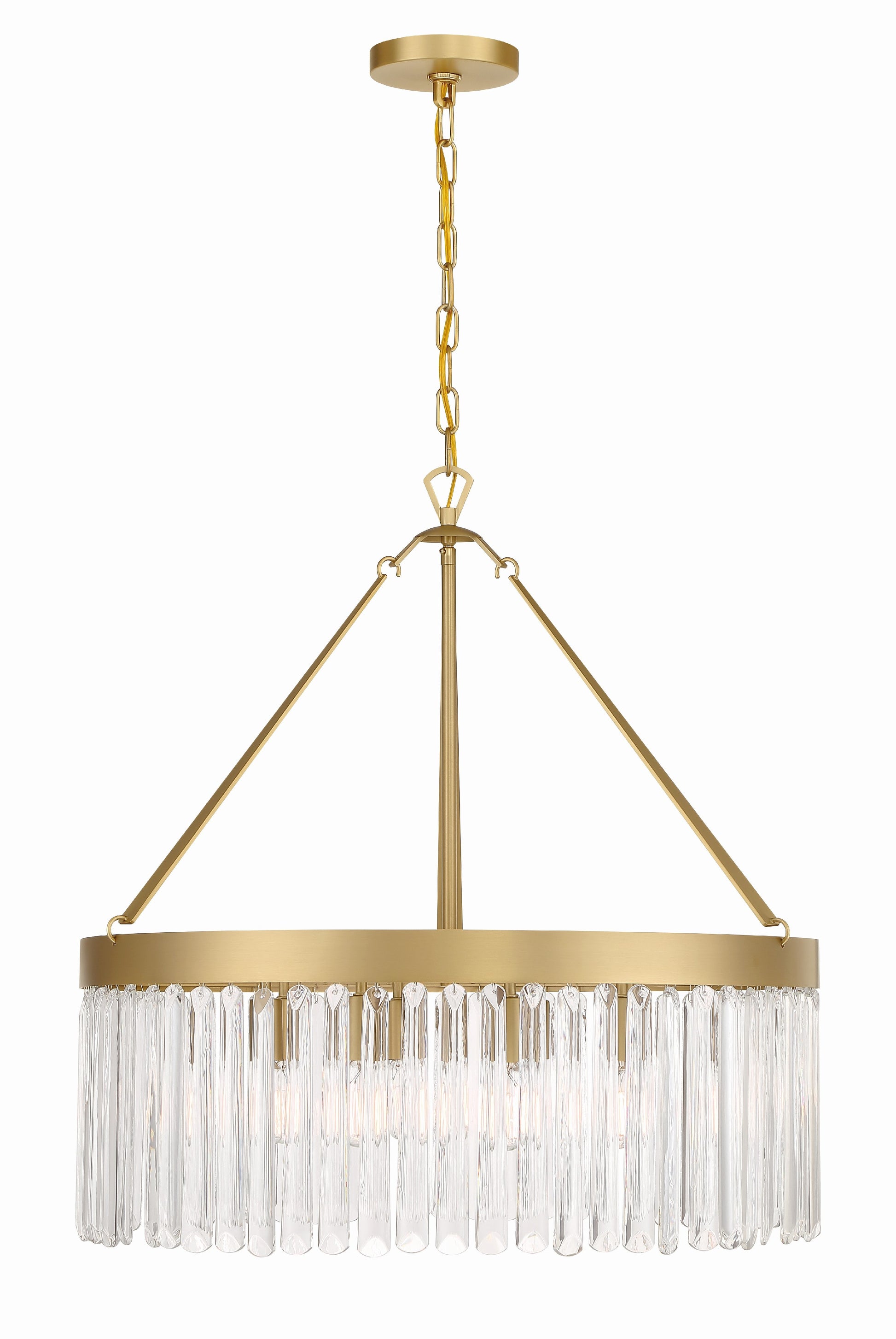 Crystorama Emory EMO-5406-MG – 24 Inch – 8 Light – Chandelier – Modern Gold – Damp Rated