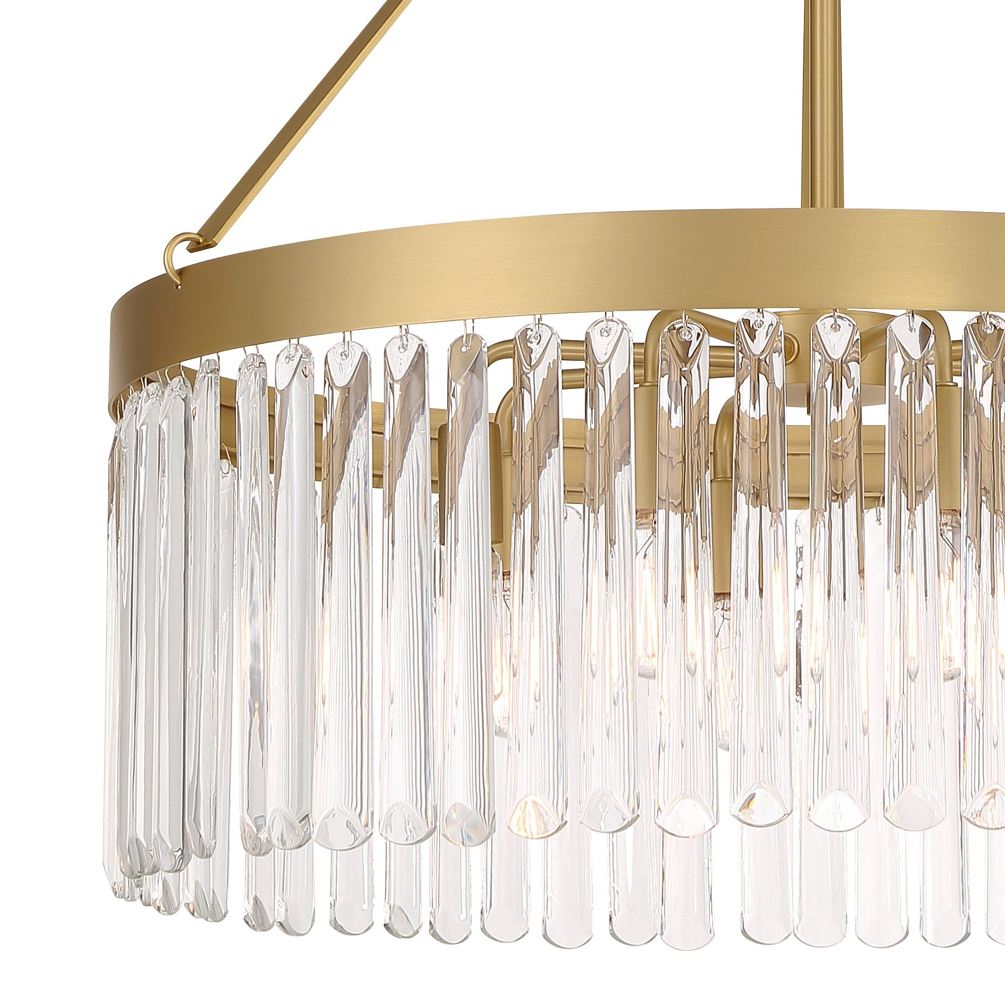 Crystorama Emory EMO-5406-MG – 24 Inch – 8 Light – Chandelier – Modern Gold – Damp Rated