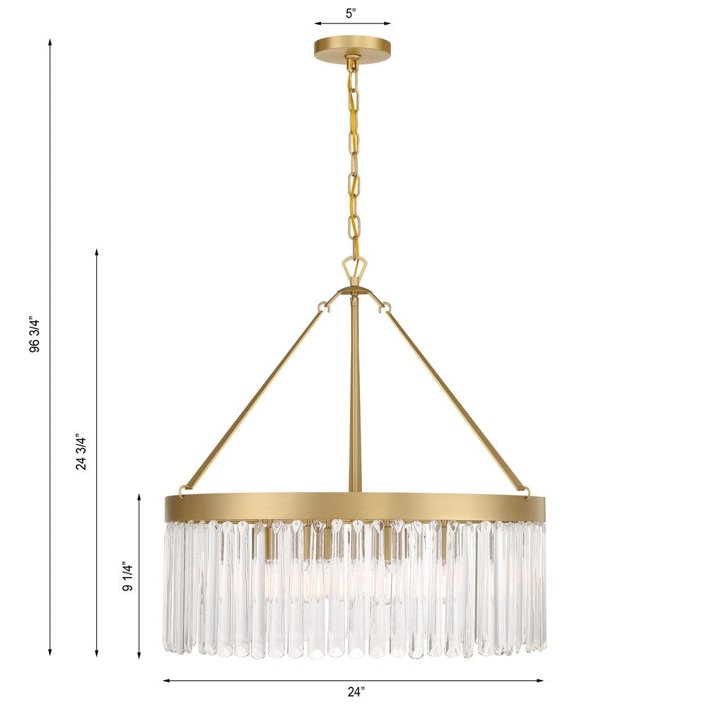 Crystorama EMORY EMO-5406-MG Chandelier Contemporary - Modern Gold