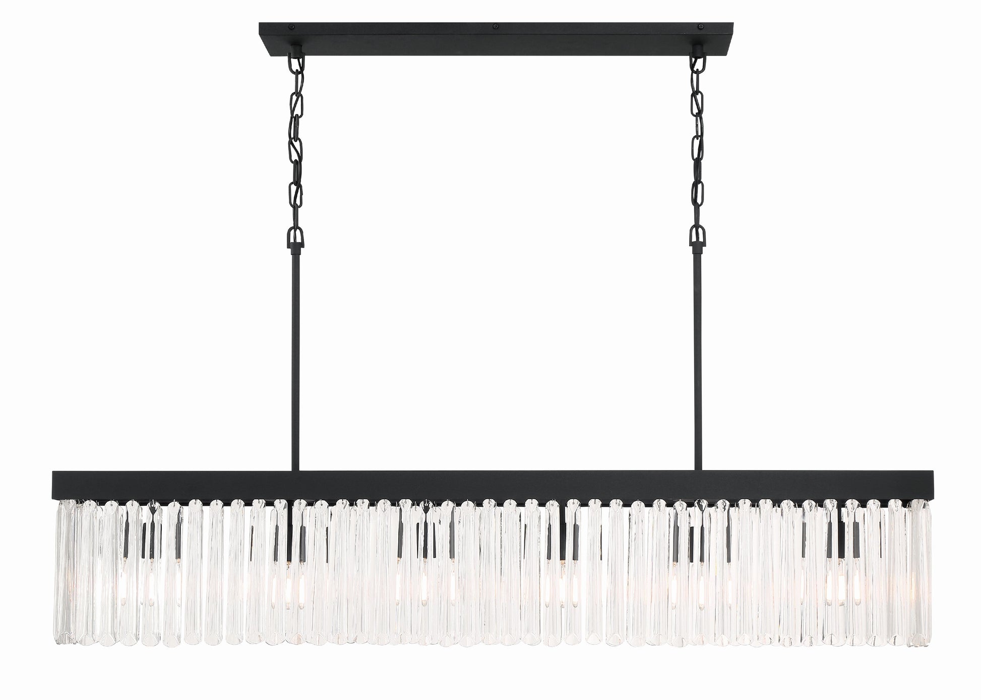 Crystorama Emory EMO-5407-BF – 49 Inch – 6 Light – Chandelier – Black Forged – Damp Rated