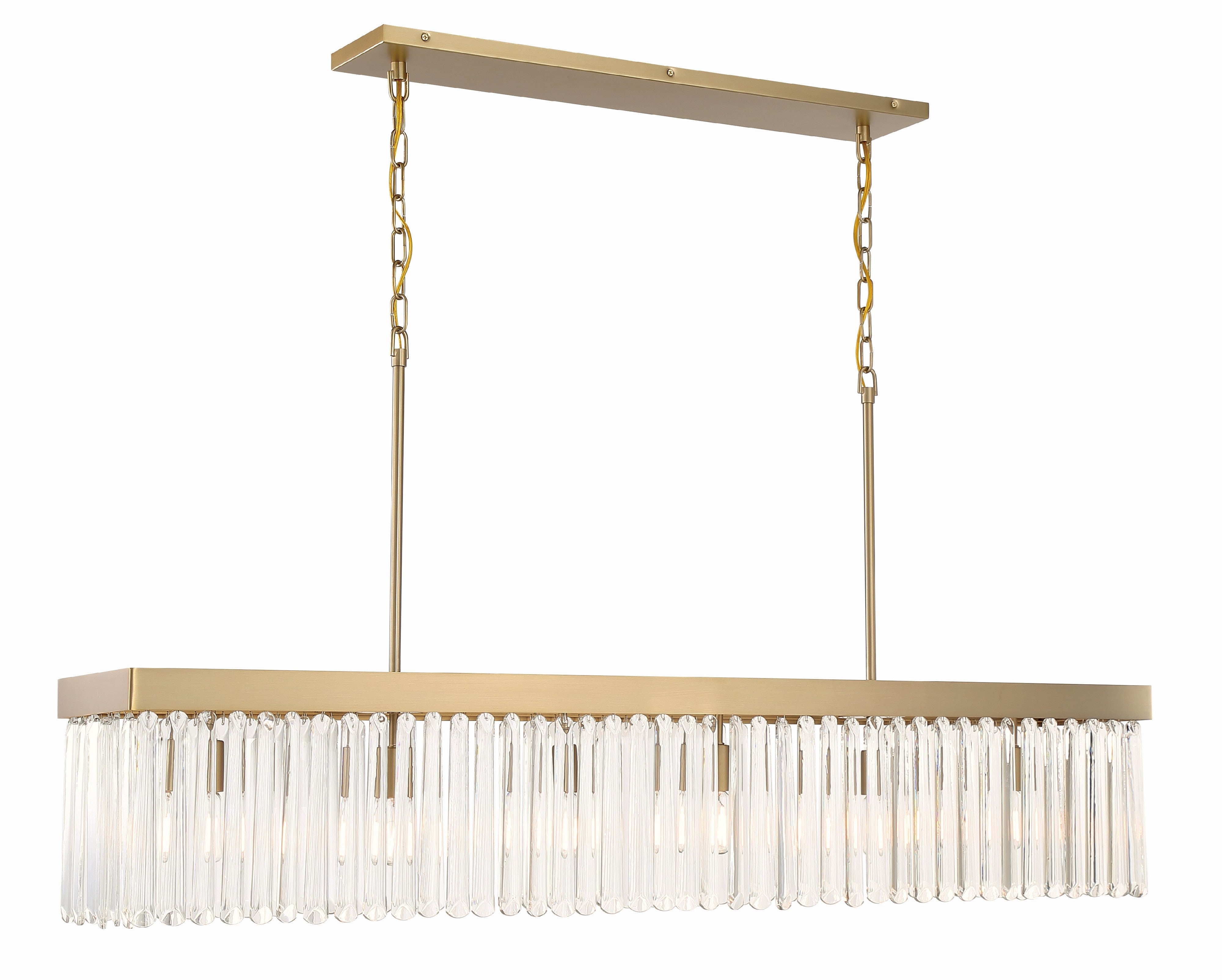 Crystorama Emory EMO-5407-MG – 49 Inch – 6 Light – Chandelier – Modern Gold – Damp Rated