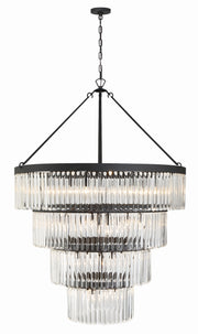 Crystorama Emory EMO-5409-BF – 40 Inch – 22 Light – Chandelier – Black Forged – Damp Rated