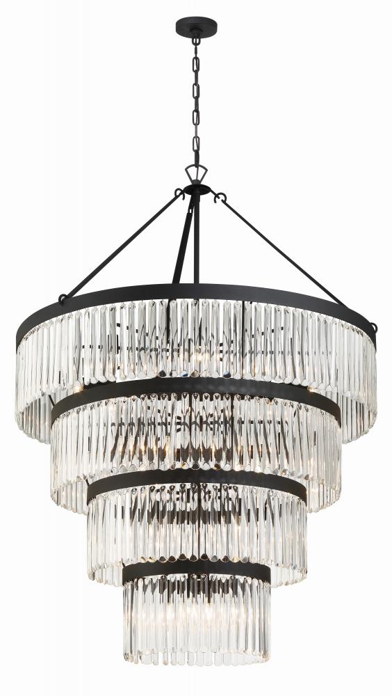 Crystorama EMORY EMO-5409-BF Chandelier Contemporary - Black Forged