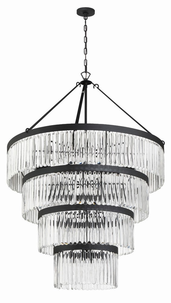 Crystorama EMORY EMO-5409-BF Chandelier Contemporary - Black Forged